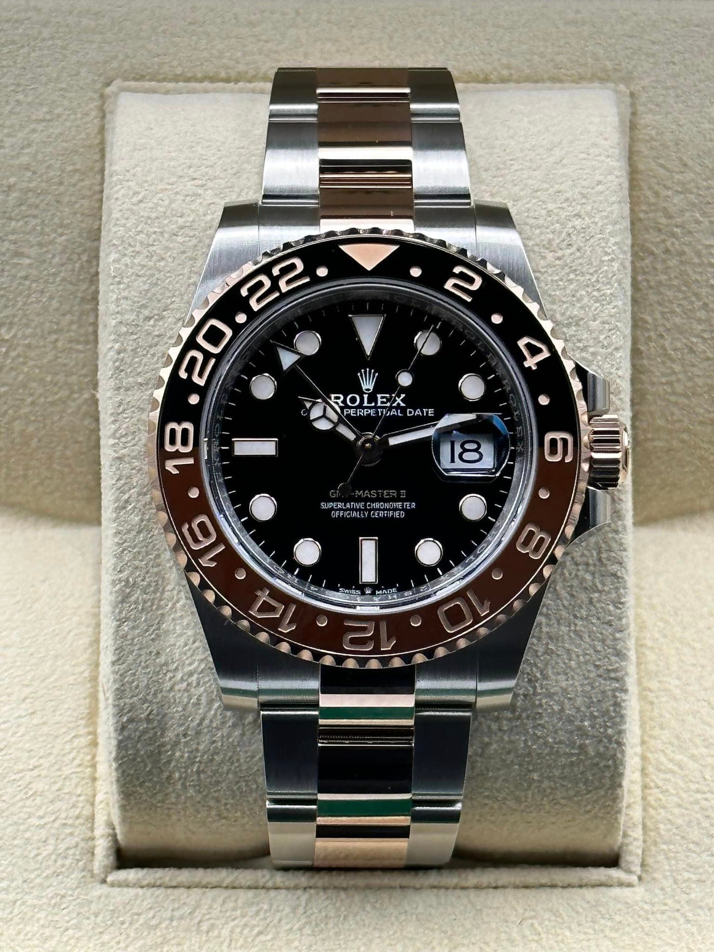 NEW 2023 Rolex GMT Master II  "Rootbeer" Rose Gold/Stainless Steel - MyWatchLLC