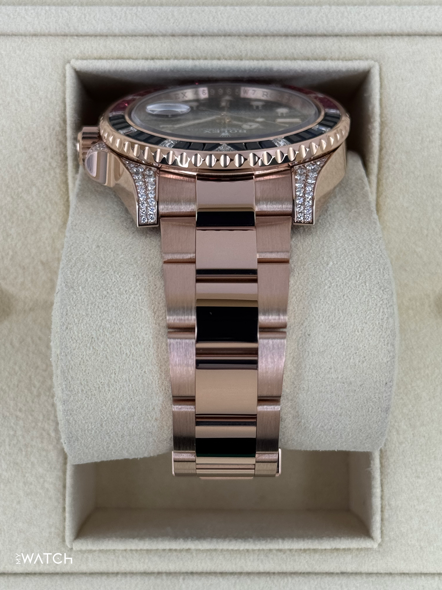 2021 Rolex GMT-Master II 40mm 126755SARU Rose Gold Sapphire and Ruby - MyWatchLLC