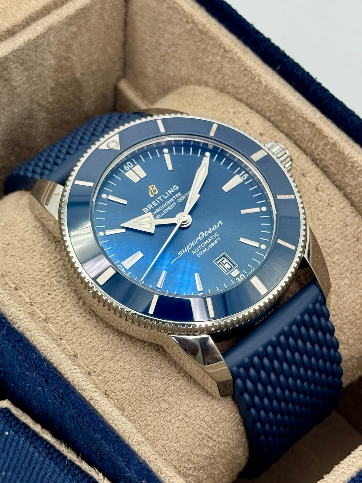 2025 Breitling Superocean Heritage II 46mm AB2020 Stainless Steel Blue Dial