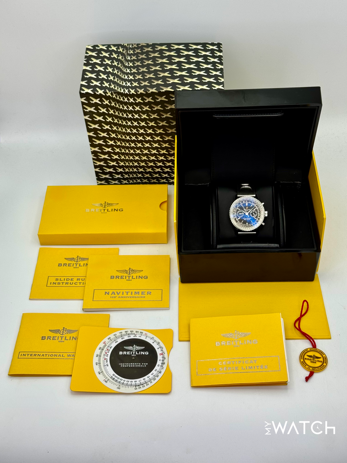 2011 Breitling Navitimer 125th Anniversary 43mm A26322 Stainless Steel Black Dial