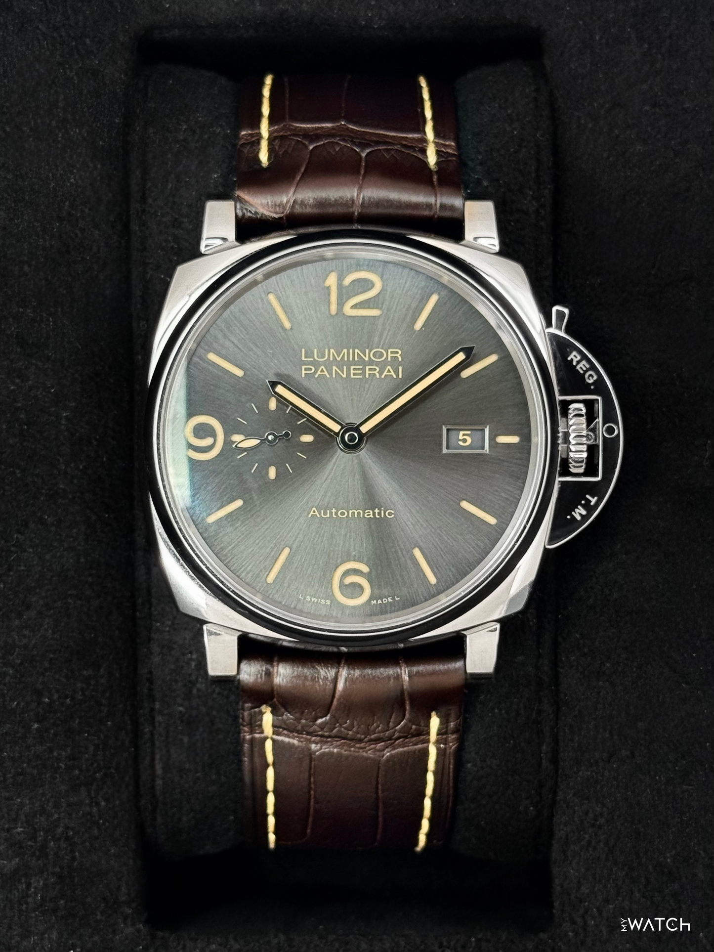 2018  Panerai Luminor Due 45mm PAM00943 Stainless Steel Grey Dial