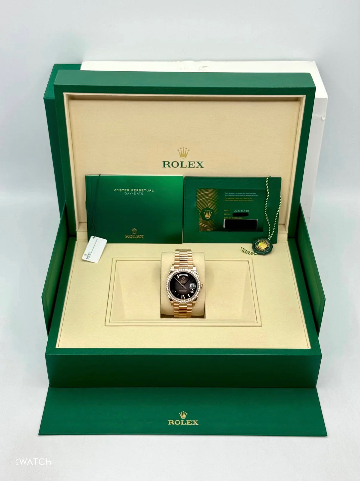 NEW 2026 Rolex Day-Date 40mm 228345RBR Rose Gold Slate Ombre Dial