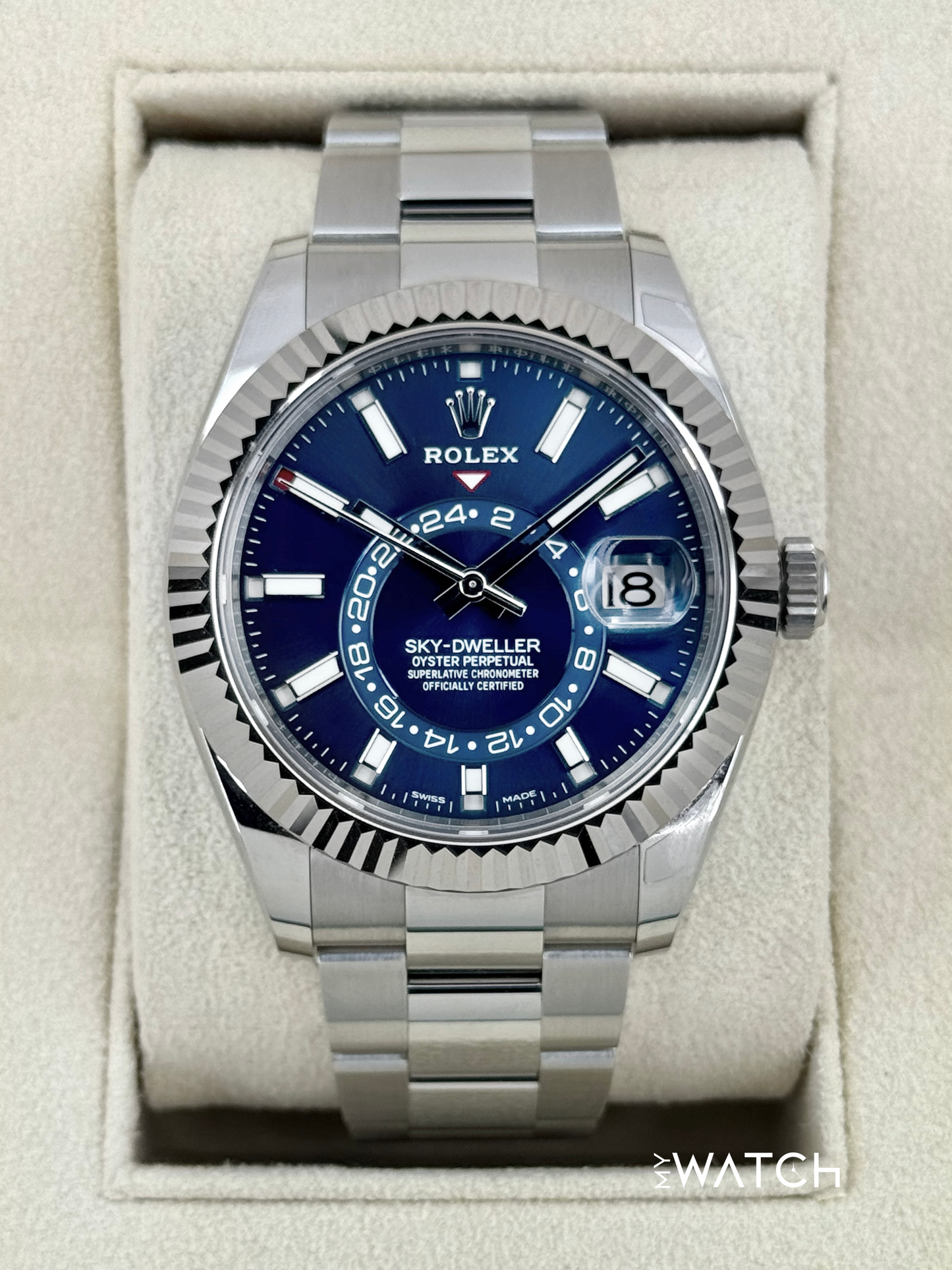 2022 Rolex Sky-Dweller 42mm 326934 Oyster Blue Dial - MyWatchLLC