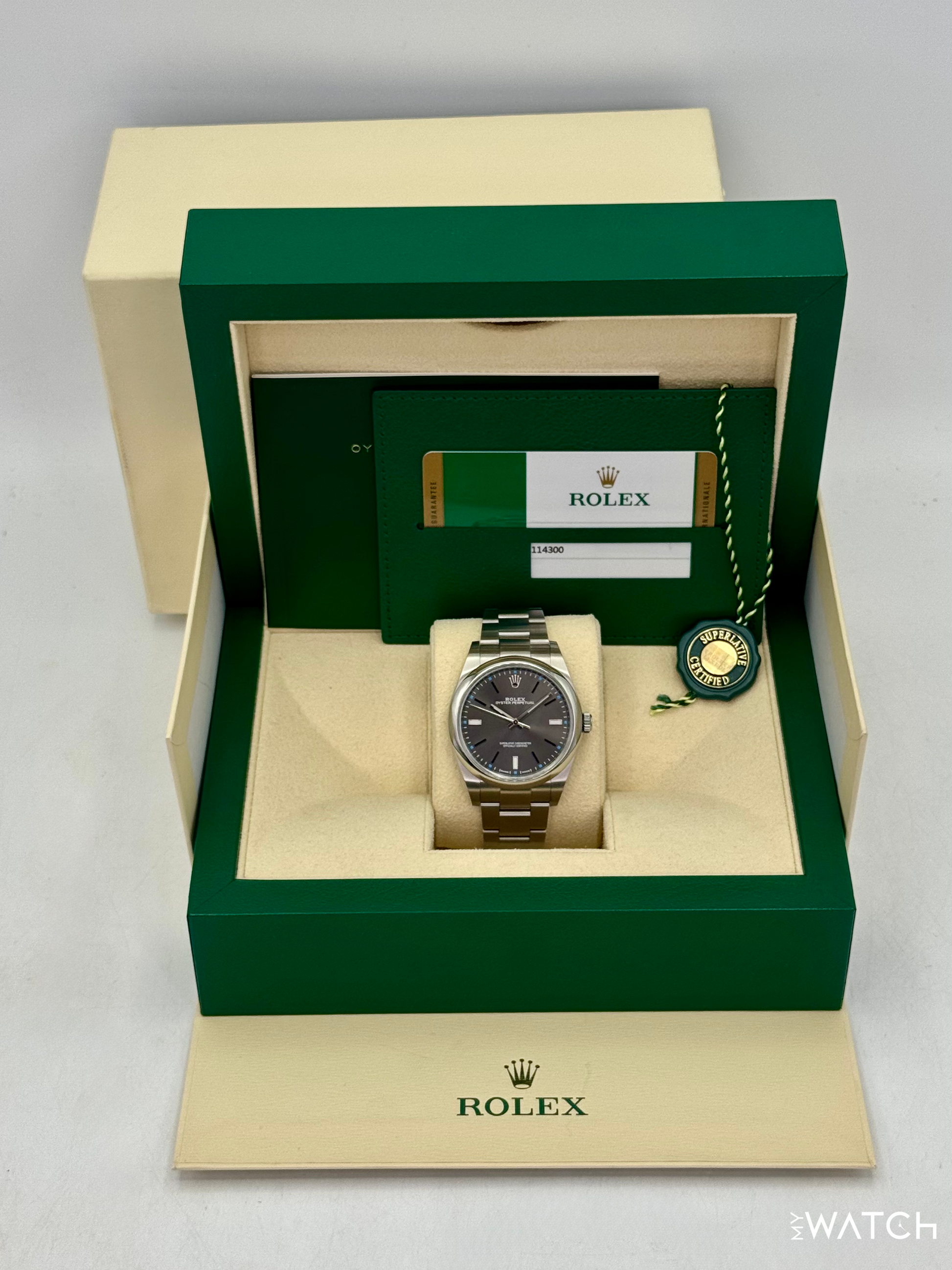 2019 Rolex Oyster Perpetual 39mm 114300 Rhodium Dial - MyWatchLLC