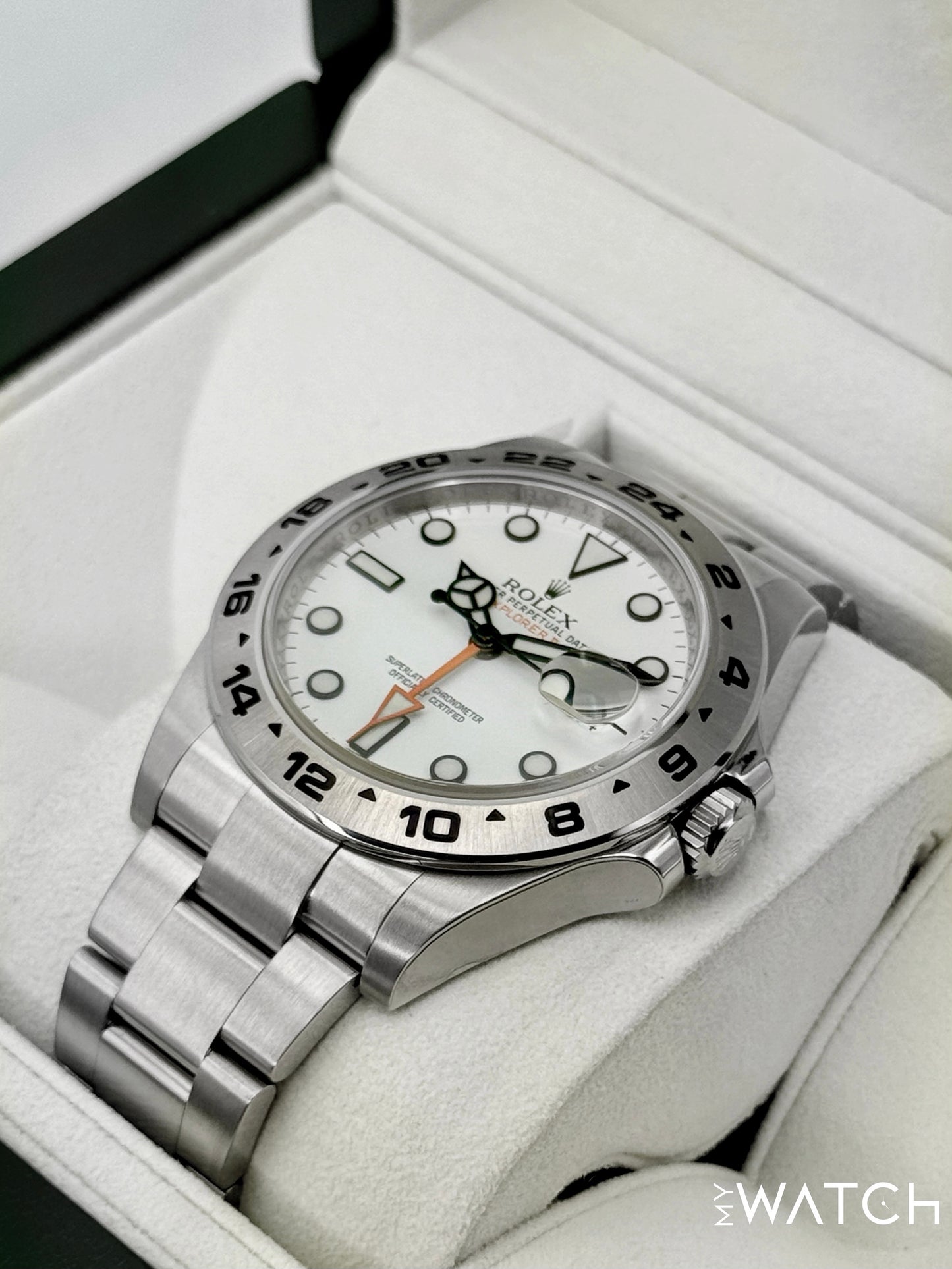 2014 Rolex Explorer II 42mm 216570 Polar White Dial