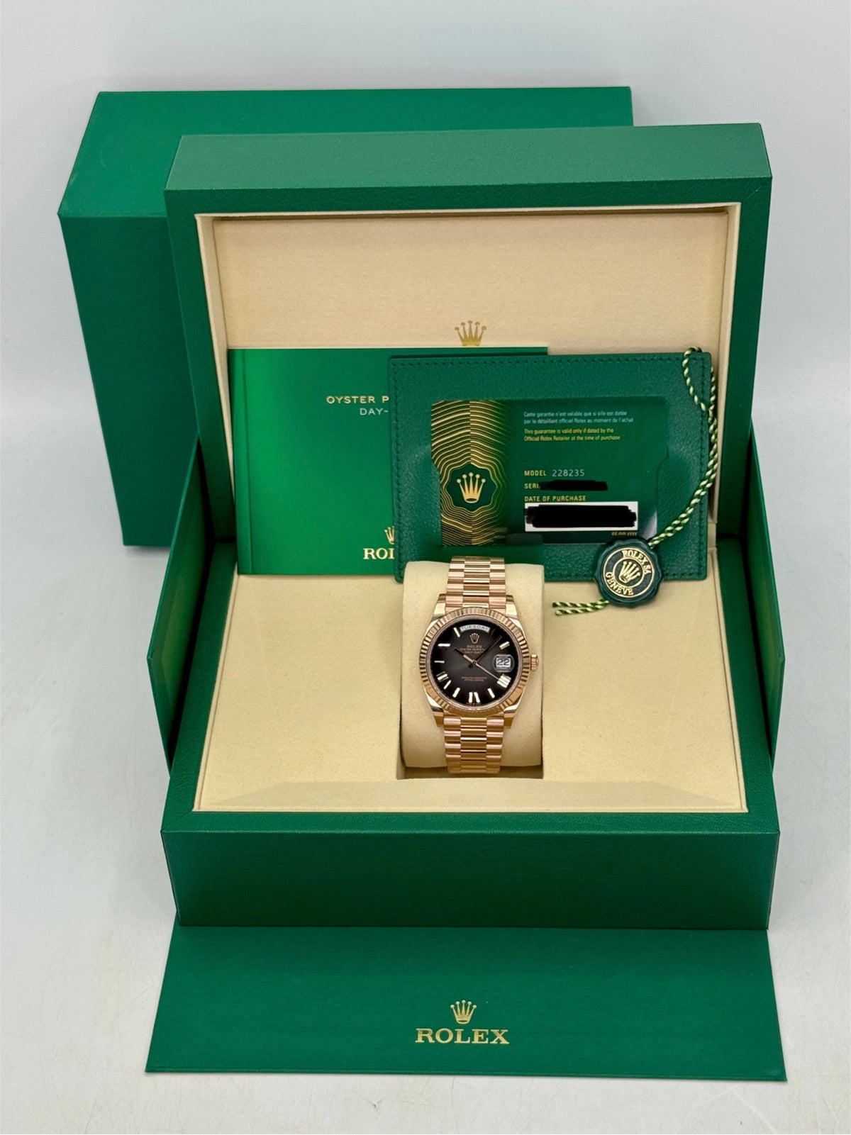 2026 Rolex Day-Date 40mm 228235 Presidential Slate Ombre Dial