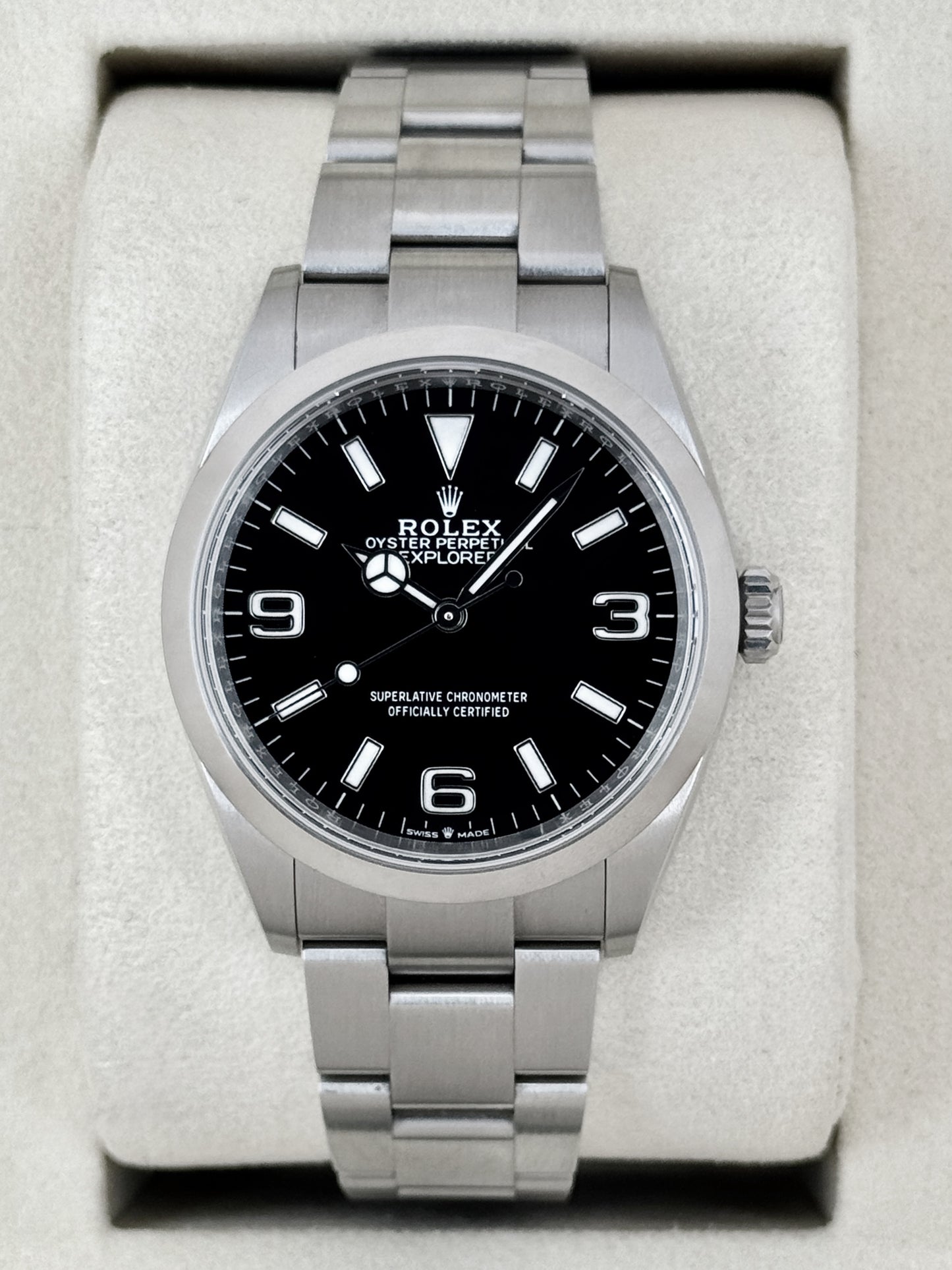 2025 Rolex Explorer 36mm 124270 Stainless Steel Black Dial