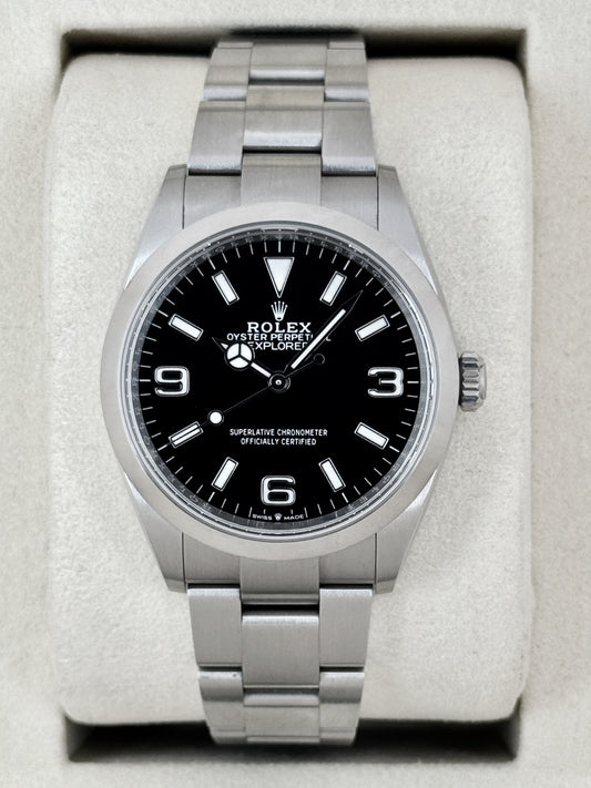 2025 Rolex Explorer 36mm 124270 Stainless Steel Black Dial