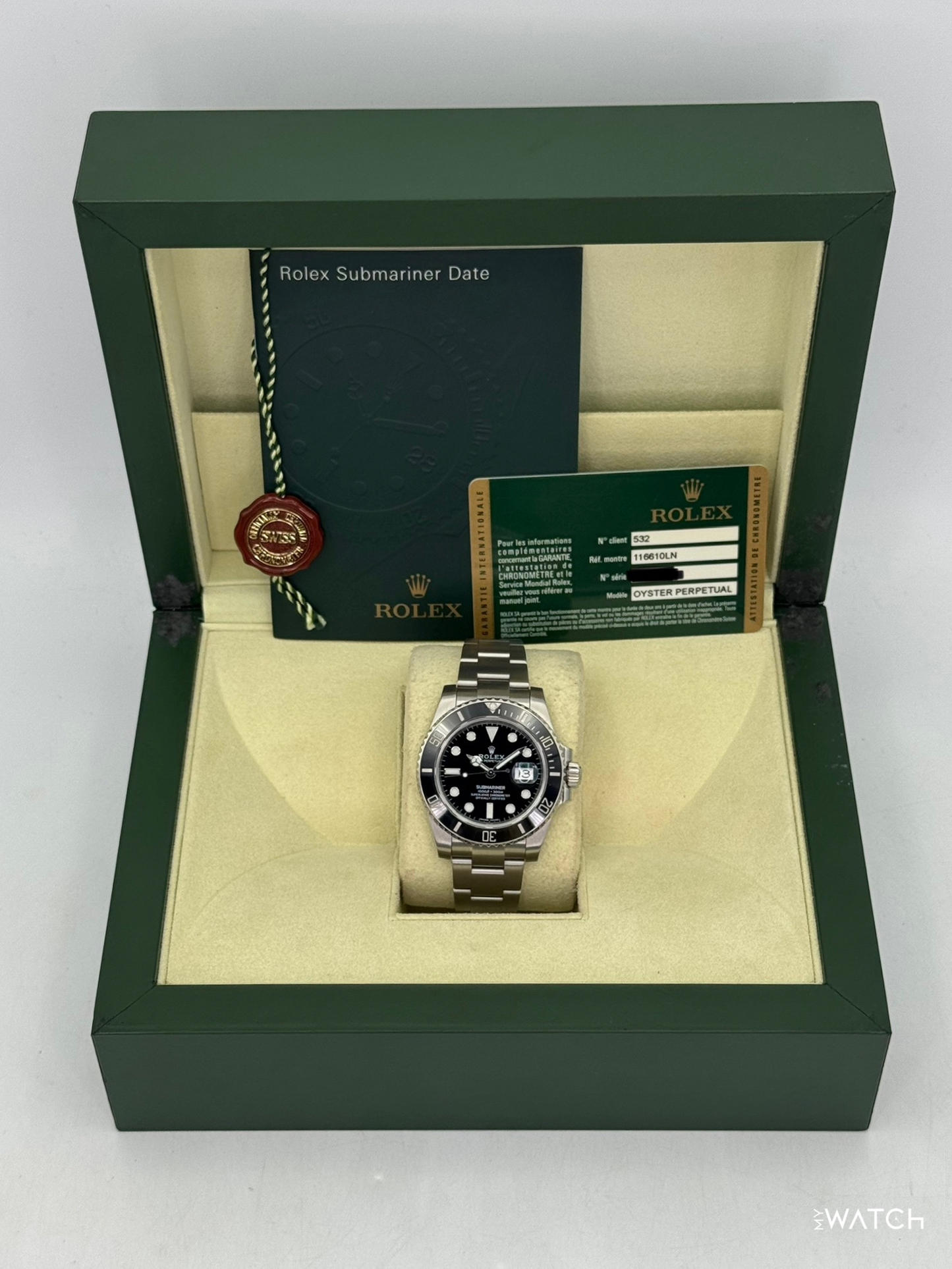 2012 Rolex Submariner 40mm 116610LN Stainless Steel Black Dial - MyWatchLLC