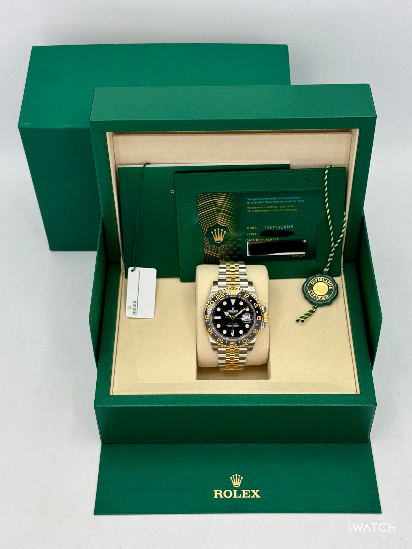 NEW 2025 Rolex GMT-Master II 40mm 126713GRNR Two-Tone Jubilee - MyWatchLLC