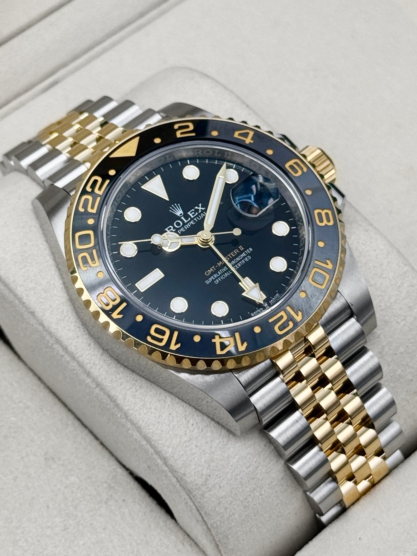 2025 Rolex GMT-Master II 40mm 126713GRNR Two-Tone Jubilee