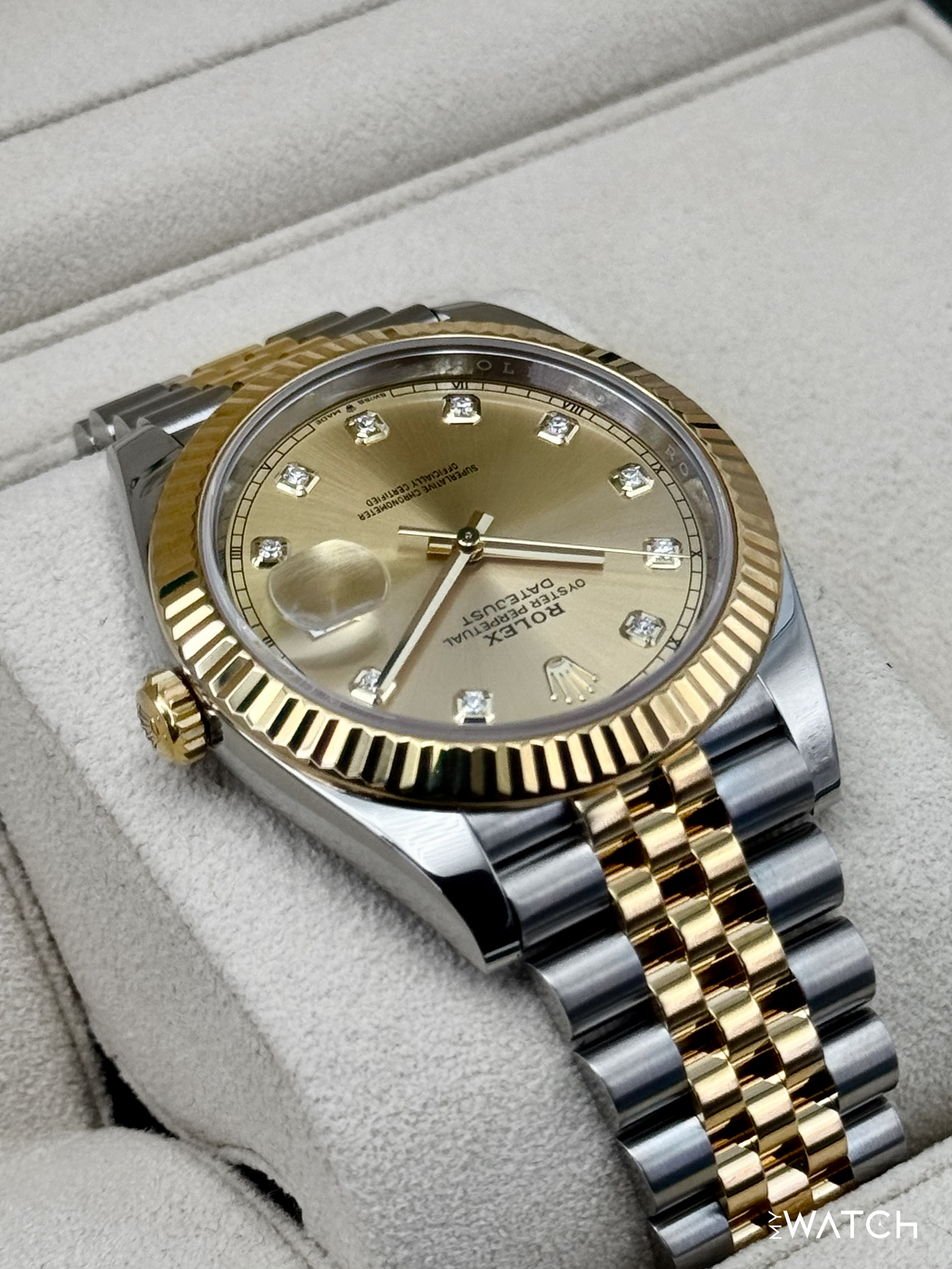 2023 Rolex Datejust 41mm 126333 Two-Tone Jubilee Champagne Diamond Dial - MyWatchLLC
