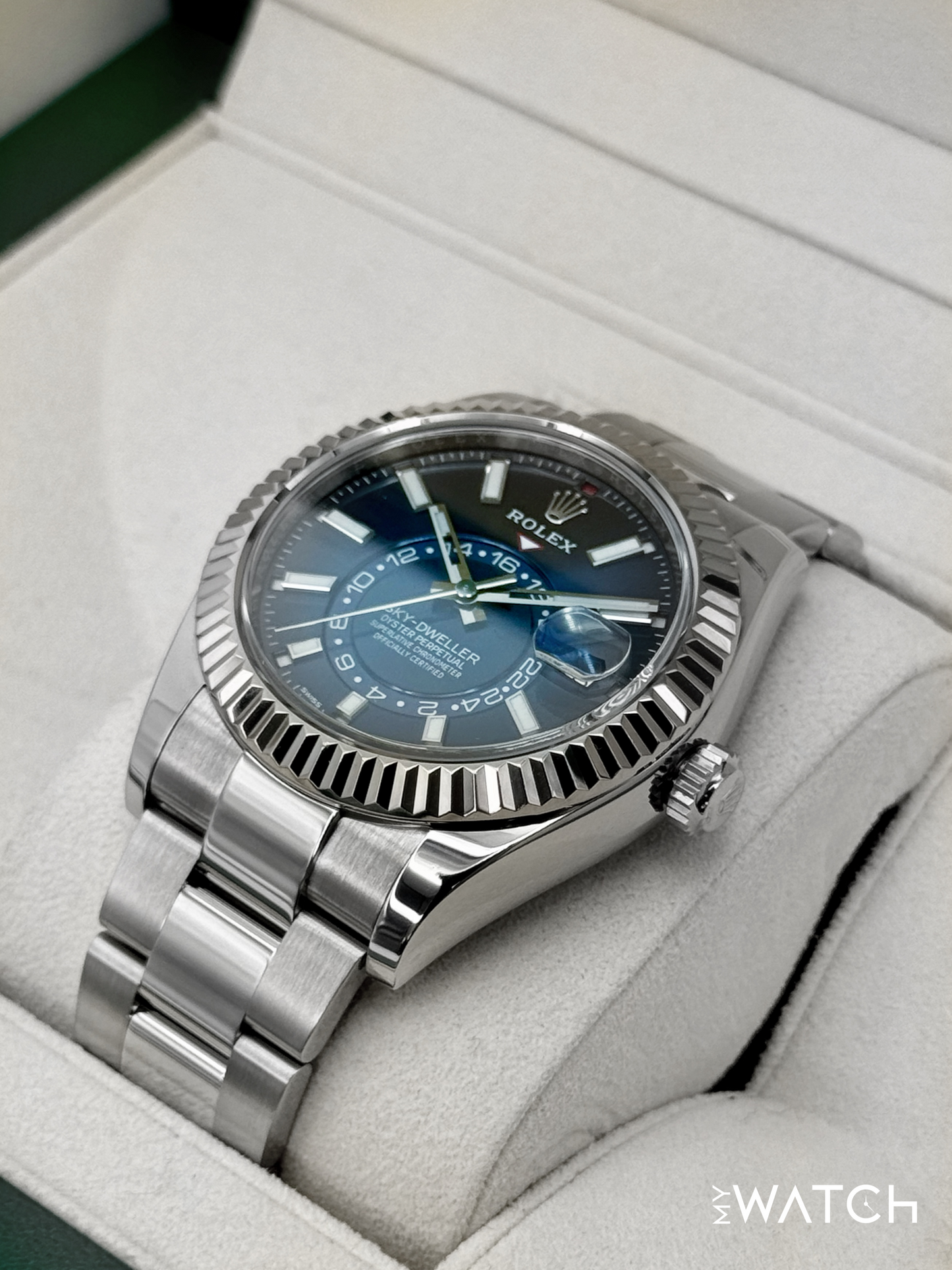 2022 Rolex Sky-Dweller 42mm 326934 Stainless Steel Oyster Blue Dial