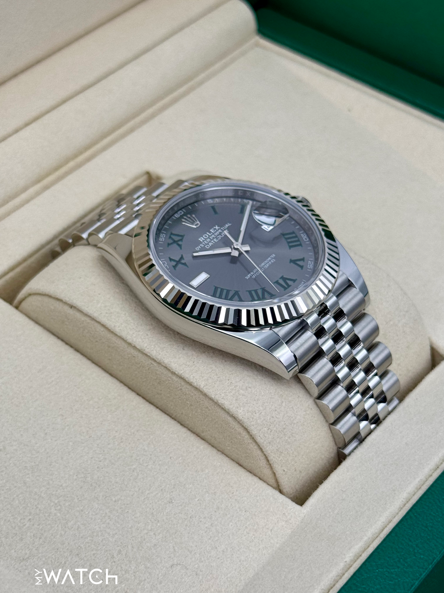 NEW 2025 Rolex Datejust 41mm 126334 Jubilee Wimbledon Dial - MyWatchLLC