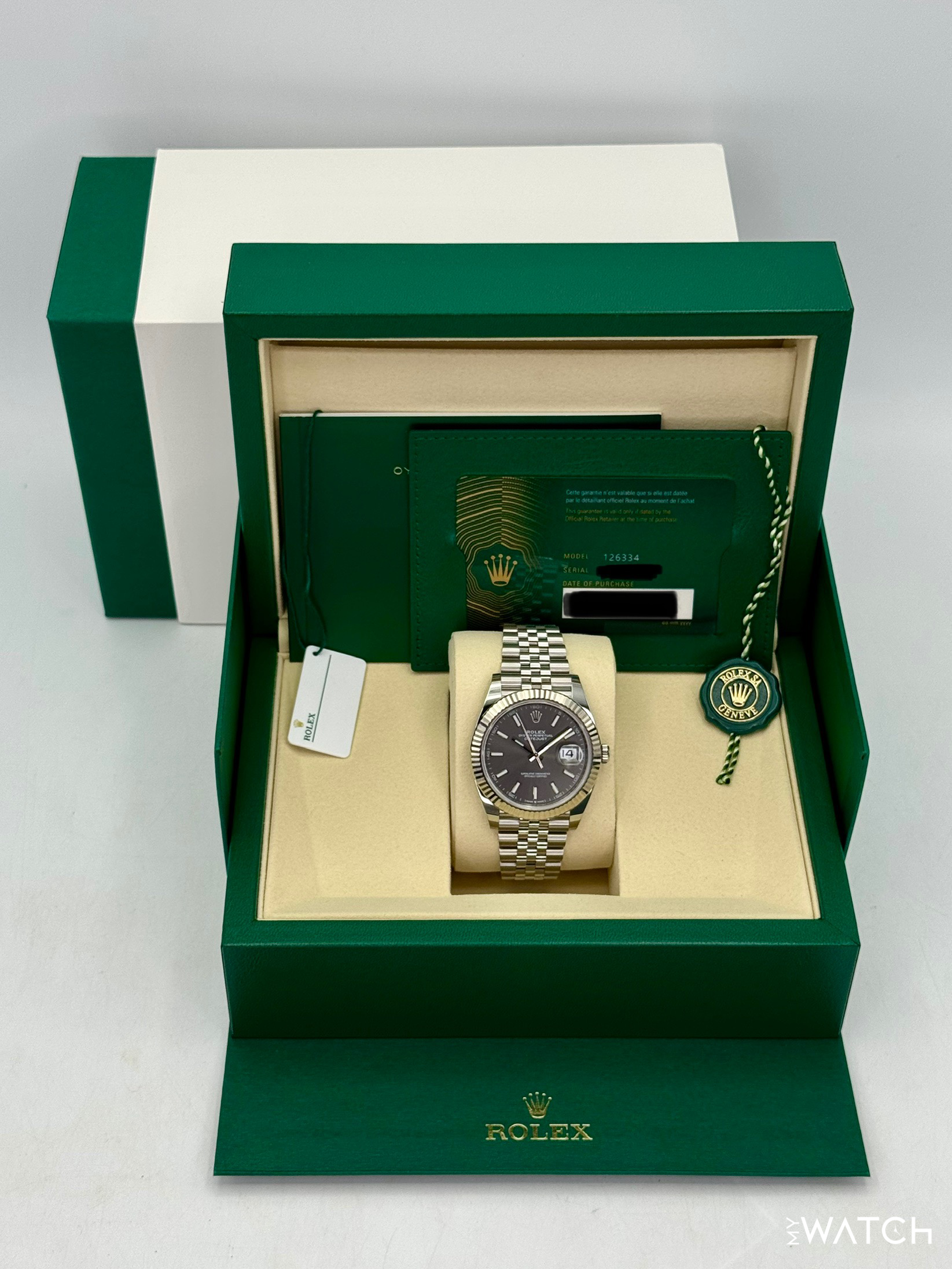 NEW 2026 Rolex Datejust 41mm 126334 Stainless Steel Jubilee Rhodium Dial - MyWatchLLC