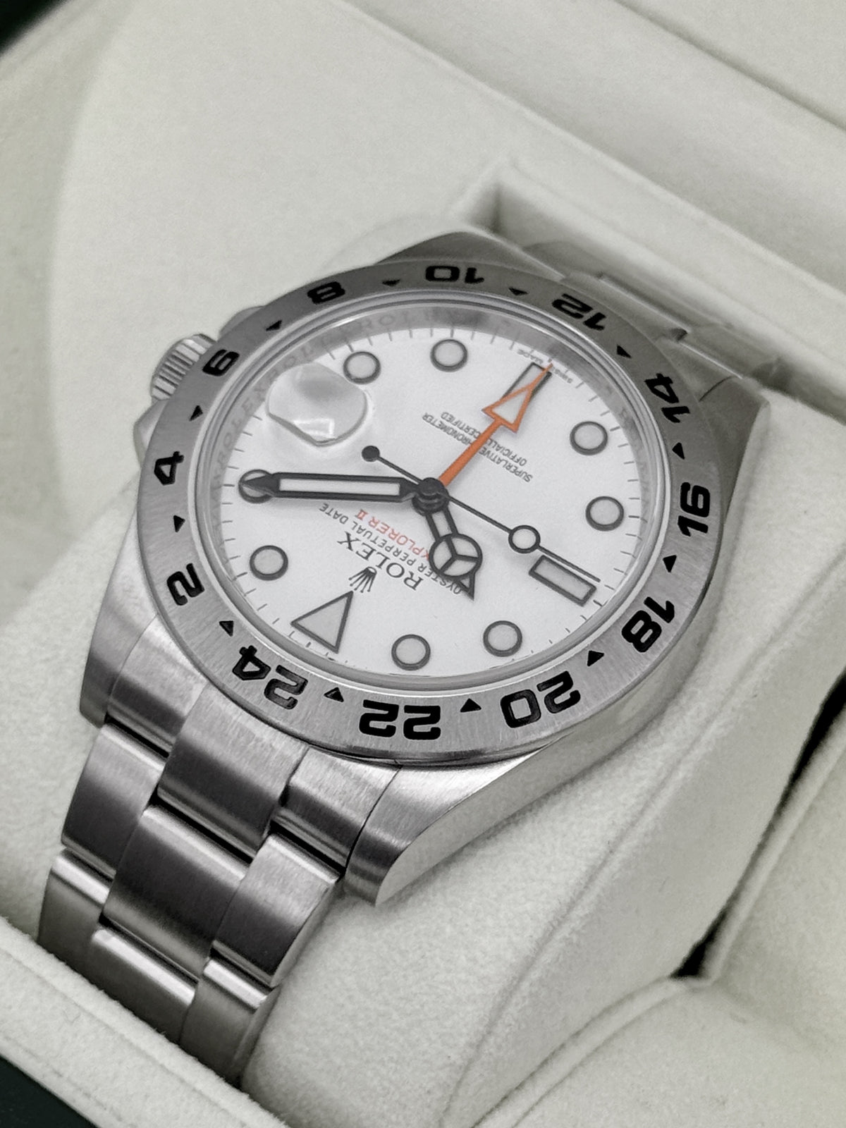 2012 Rolex Explorer II 42mm 216570 Stainless Steel Polar White Dial
