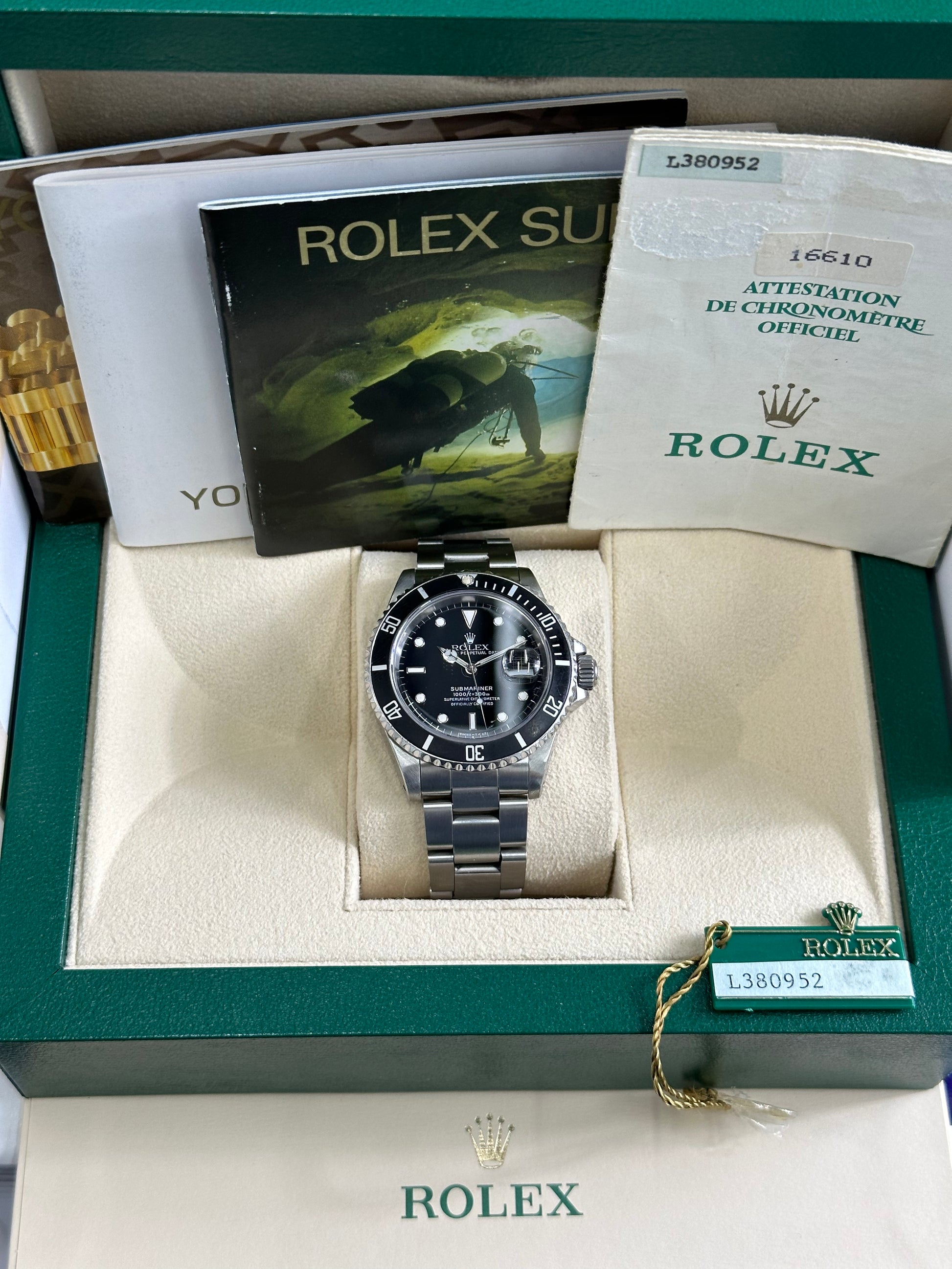 1989 Rolex Submariner Date 16610 Stainless Steel Black Dial - MyWatchLLC