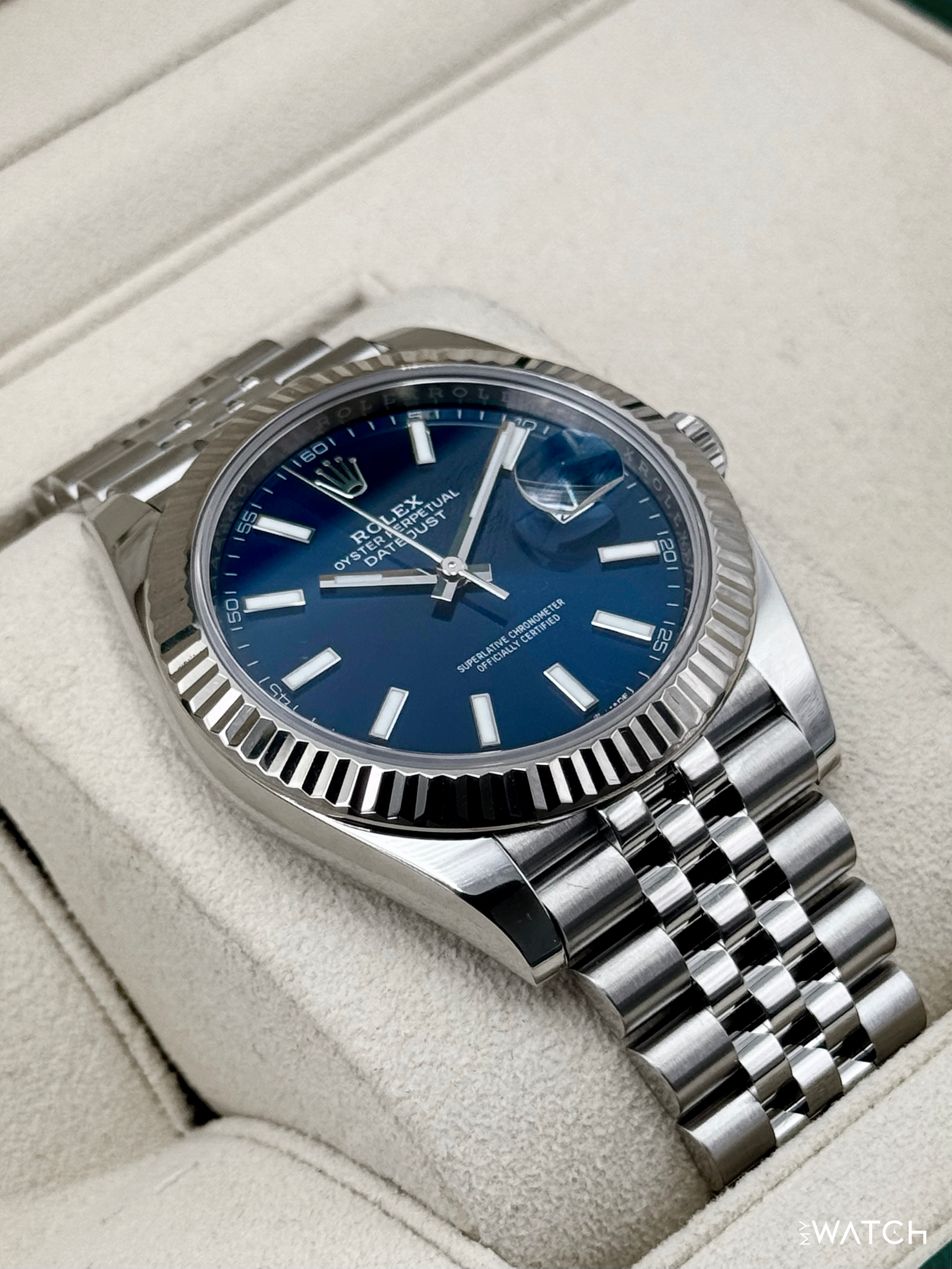 2023 Rolex Datejust 41mm 126334 Stainless Steel Jubilee Blue Dial - MyWatchLLC