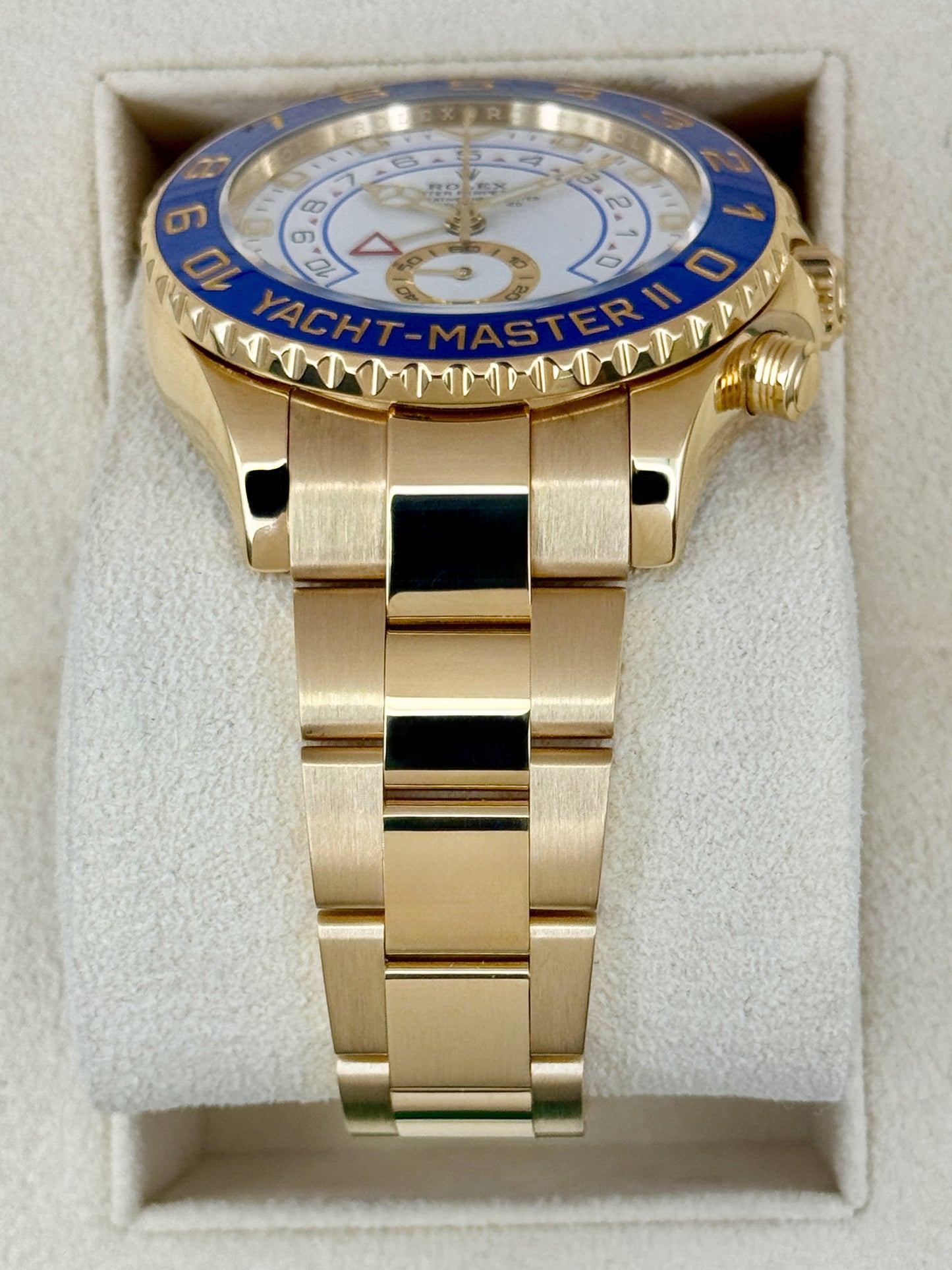 2023 Rolex Yacht-Master II 44mm 116688 18K Yellow Gold White Dial - MyWatchLLC