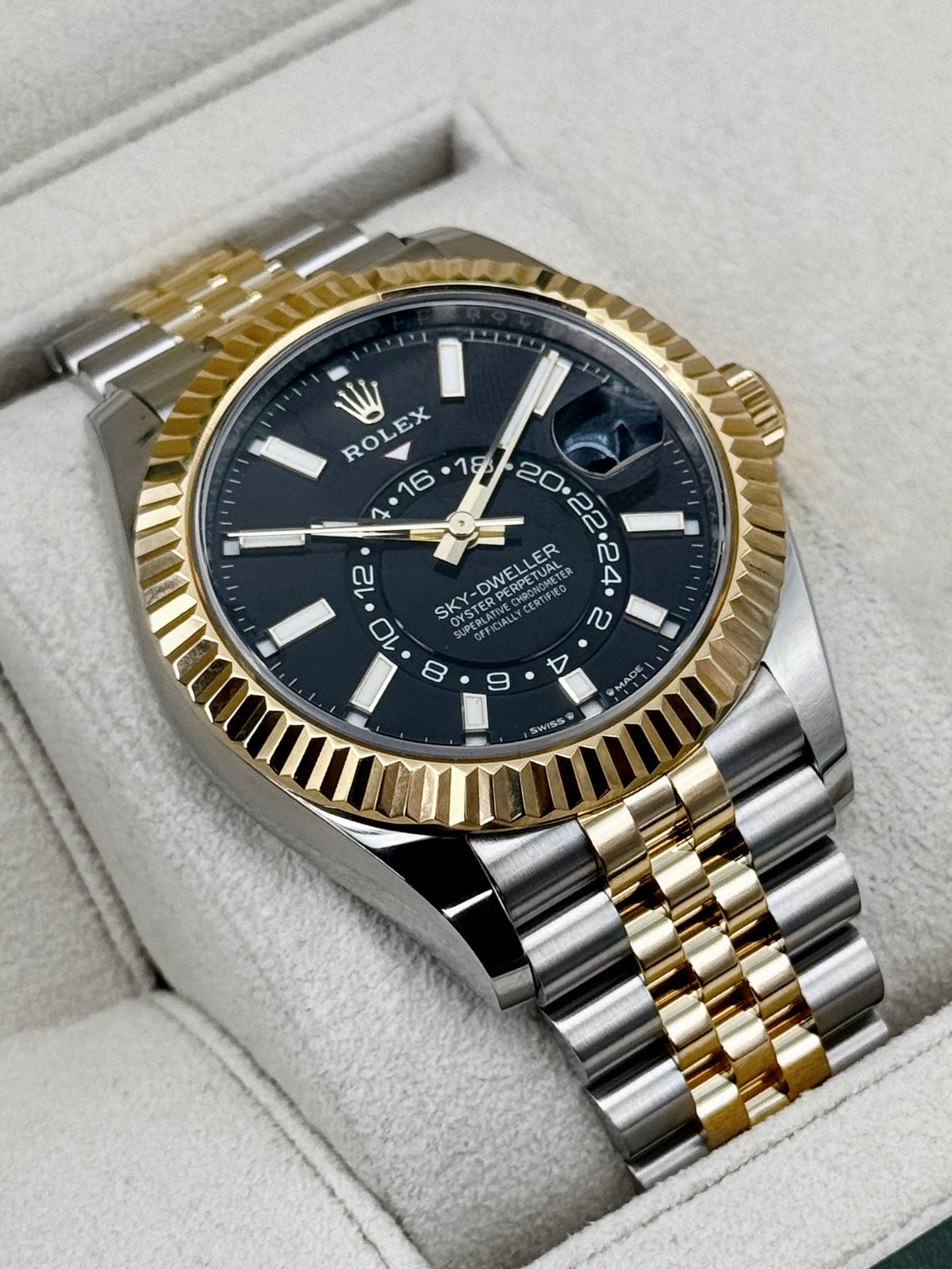 2025 Rolex Sky-Dweller 42mm 336933 Two-Tone Jubilee Black Dial - MyWatchLLC