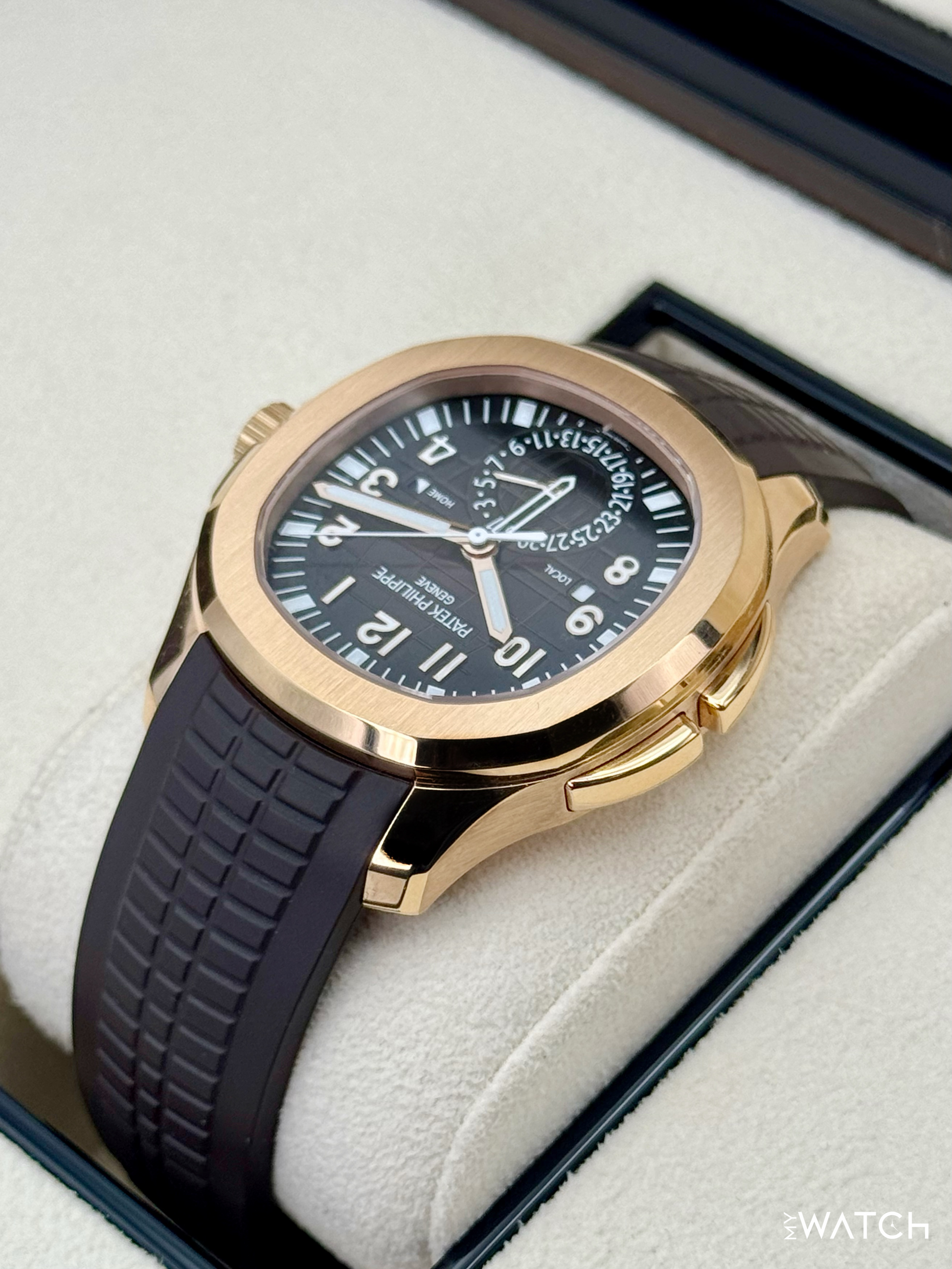 2024 Patek Philippe Aquanaut 40.8mm 5164R-001 Rose Gold Brown Dial - MyWatchLLC