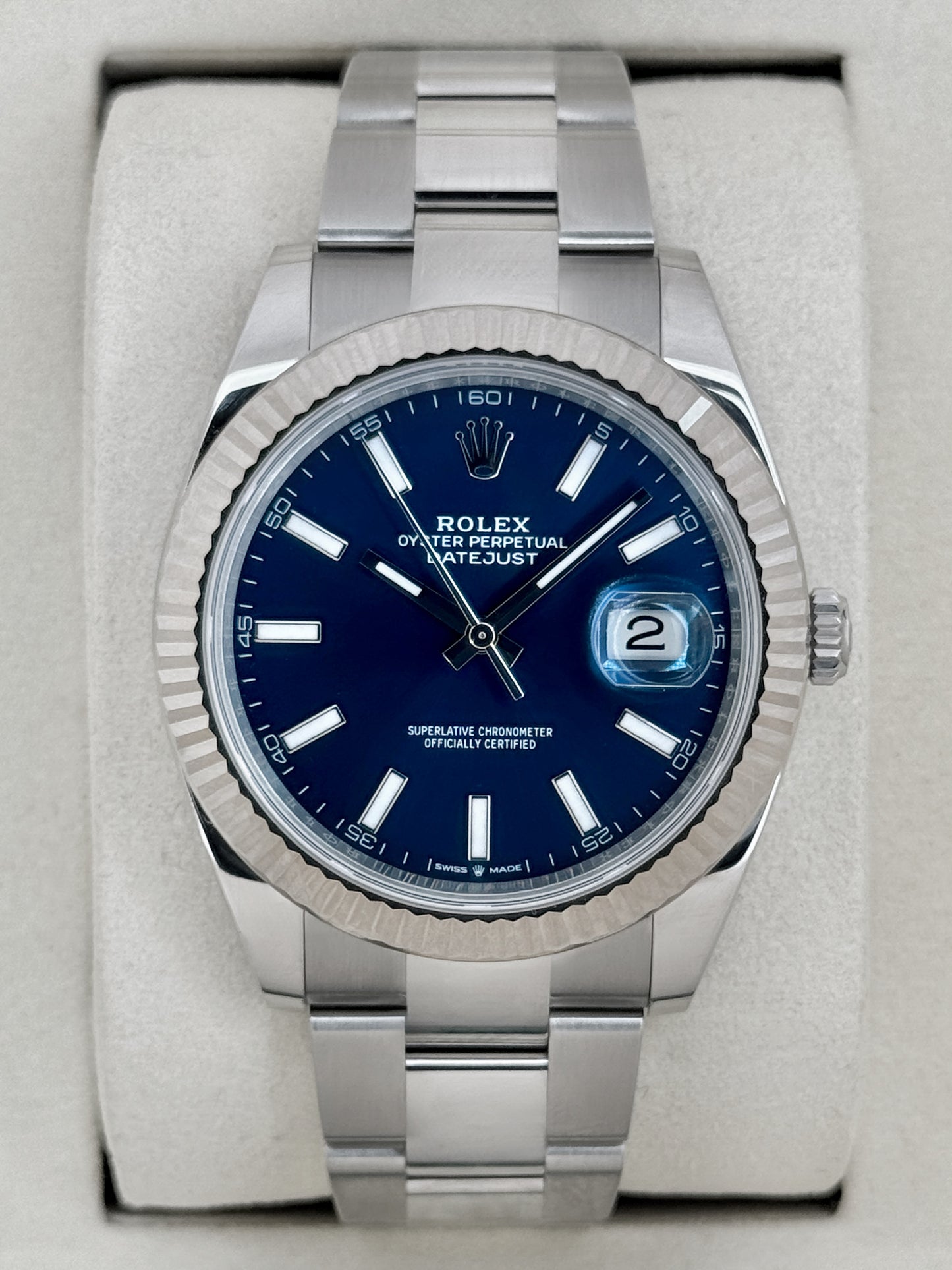 2026 Rolex Datejust 41mm 126334 Stainless Steel Oyster Blue Dial