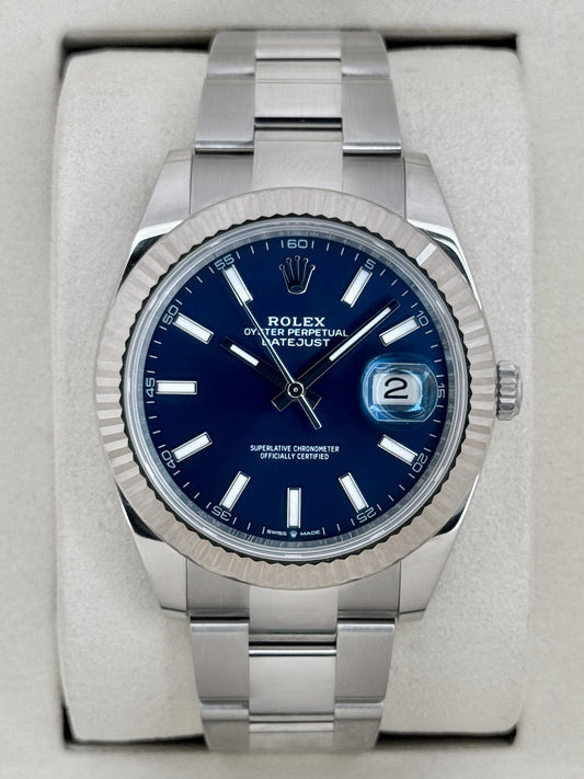 2026 Rolex Datejust 41mm 126334 Stainless Steel Oyster Blue Dial