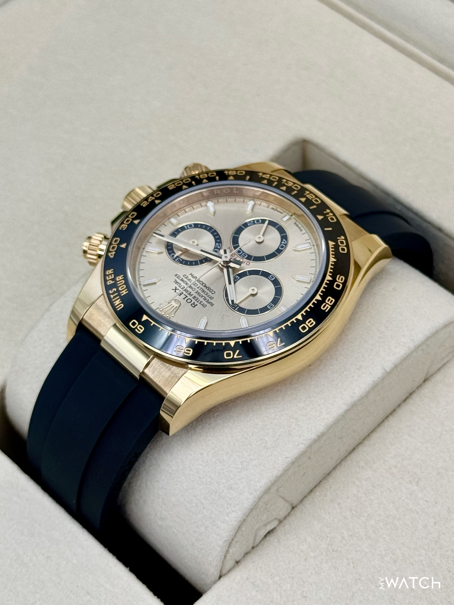 NEW 2026 Rolex Daytona 40mm 126518LN Yellow Gold Oysterflex Champagne Dial - MyWatchLLC