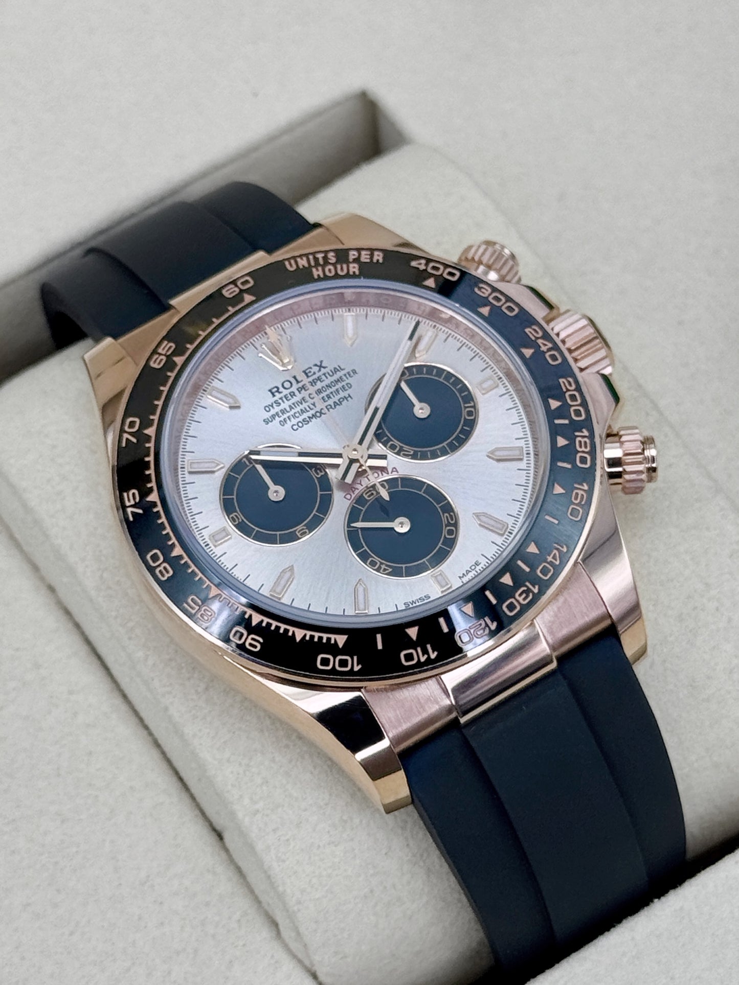 NEW 2026 Rolex Daytona 40mm 126515LN Rose Gold Oysterflex Sundust Dial
