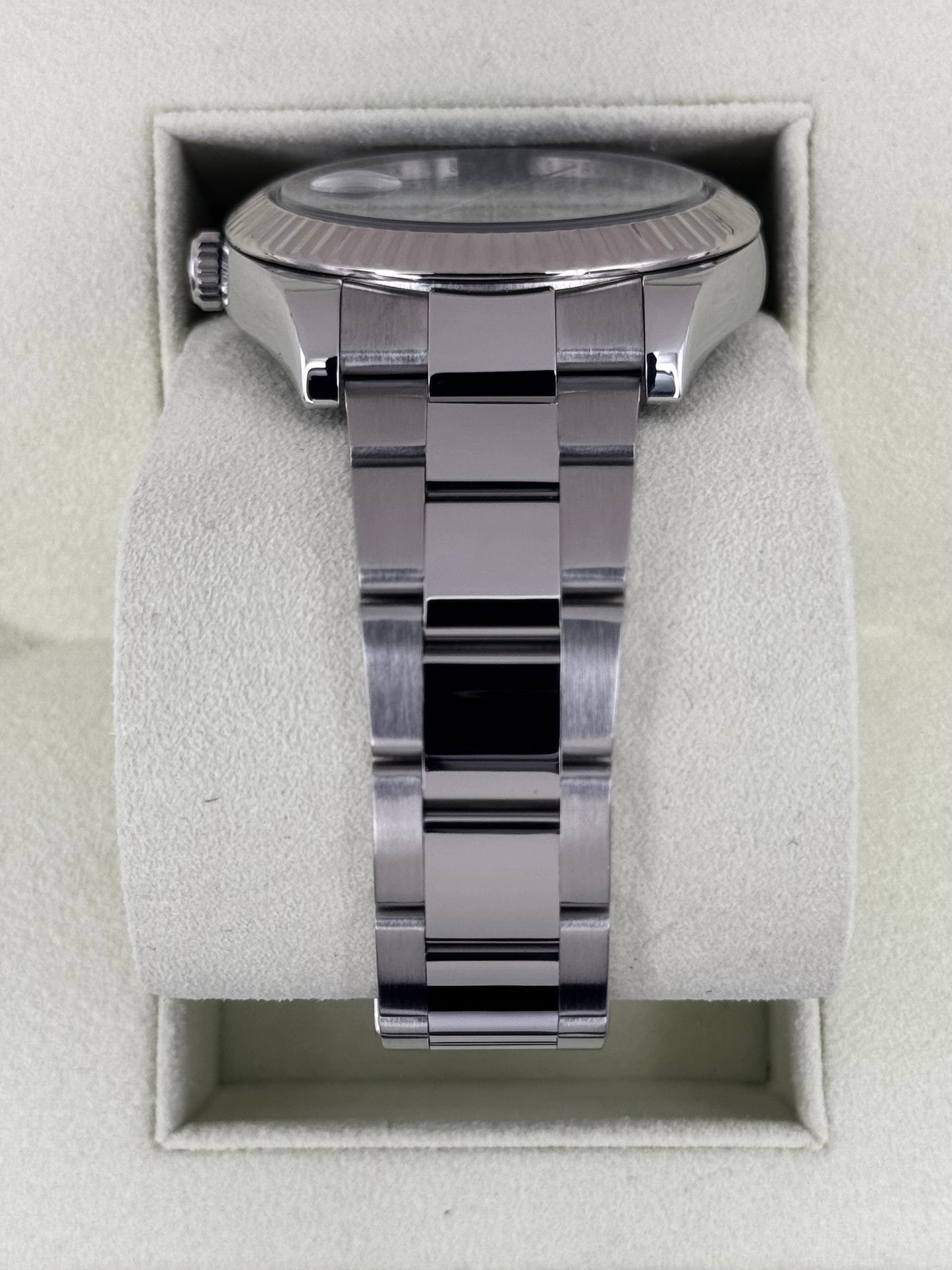 2010 Rolex Datejust II 41mm 116334 Stainless Steel Oyster Blue Dial
