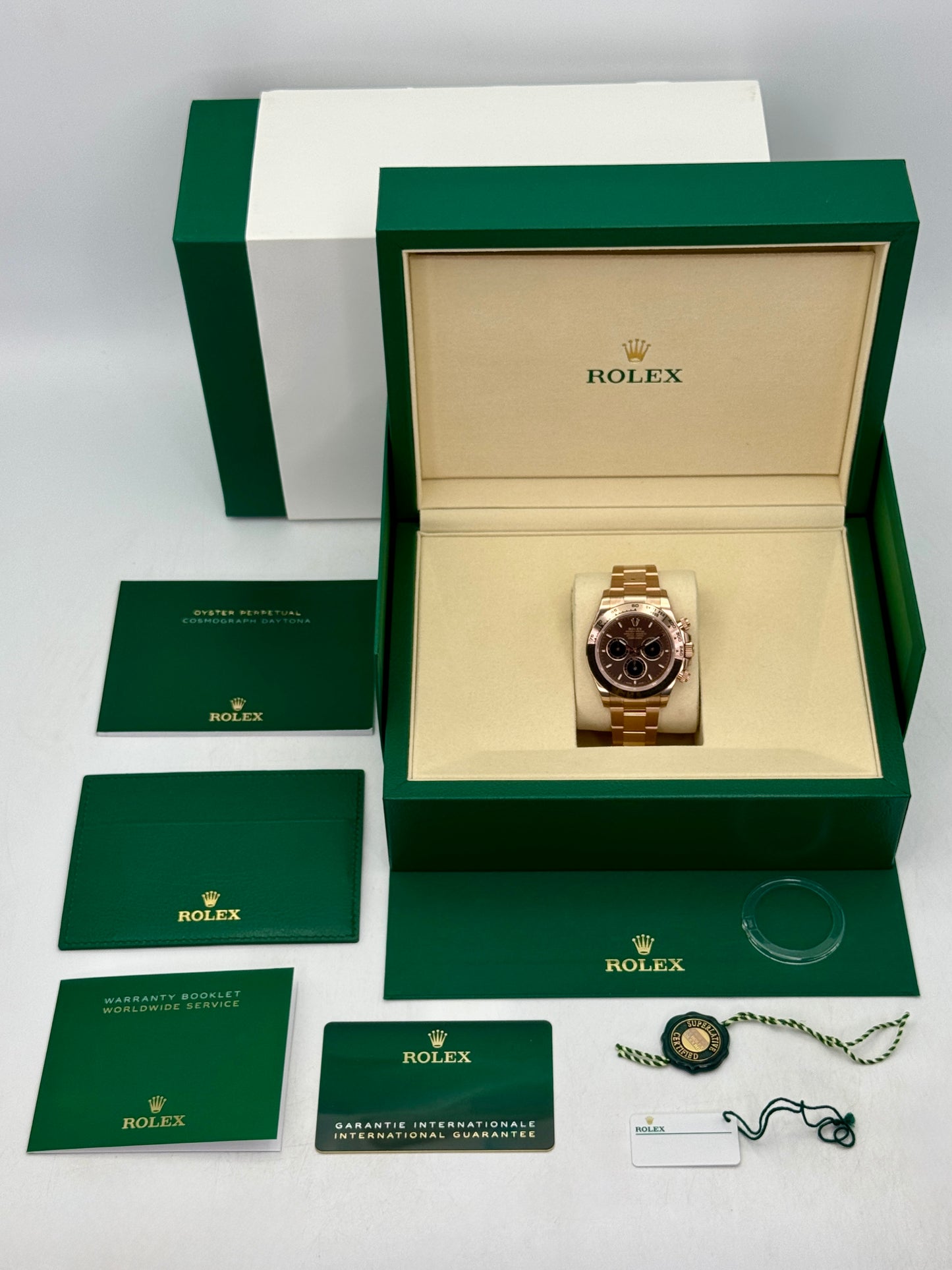 NEW 2026 Rolex Daytona 40mm 126505 Rose Gold Chocolate Dial - STICKERED