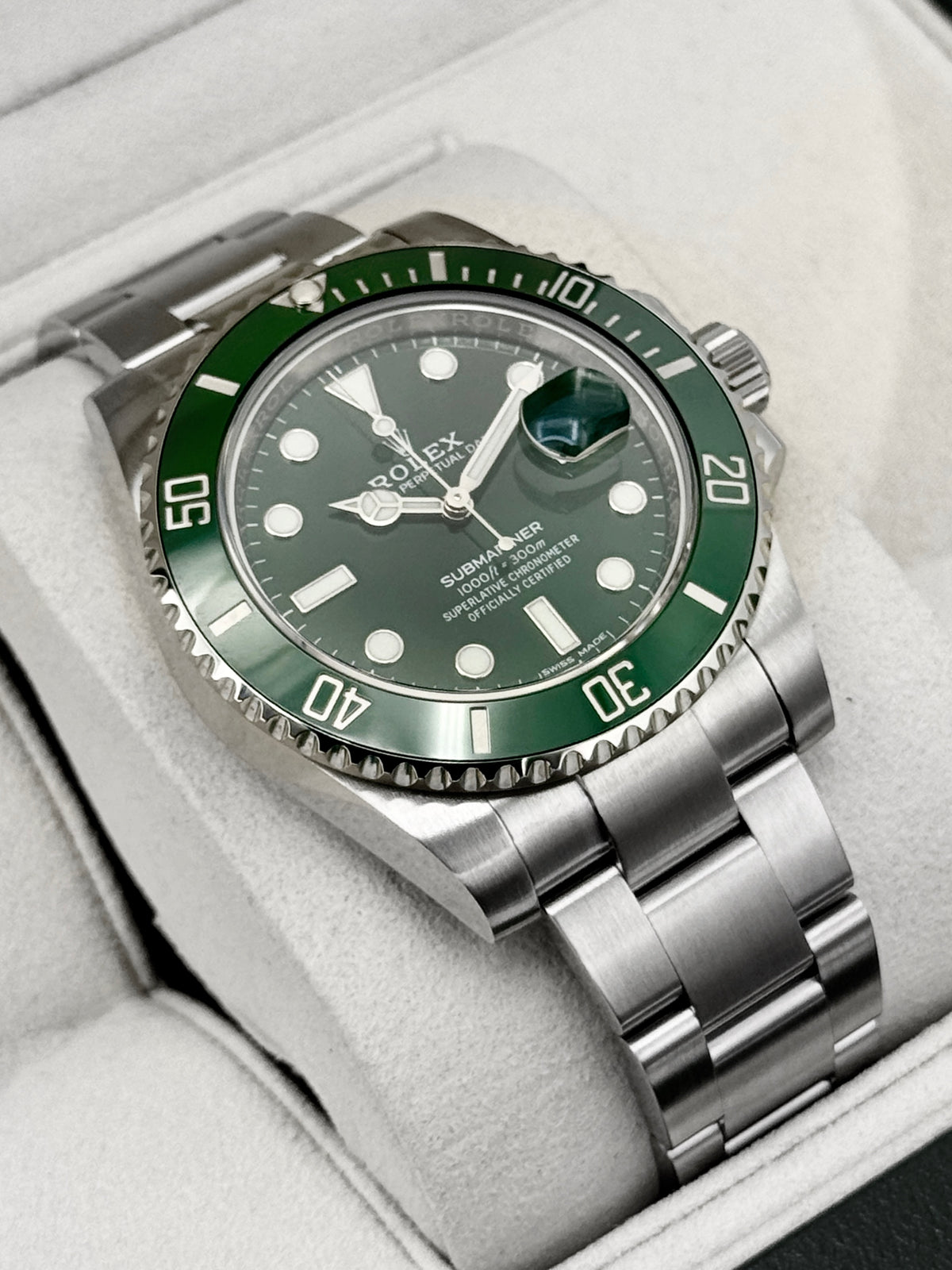2016 Rolex Submariner Hulk 40mm 116610LV Green Dial