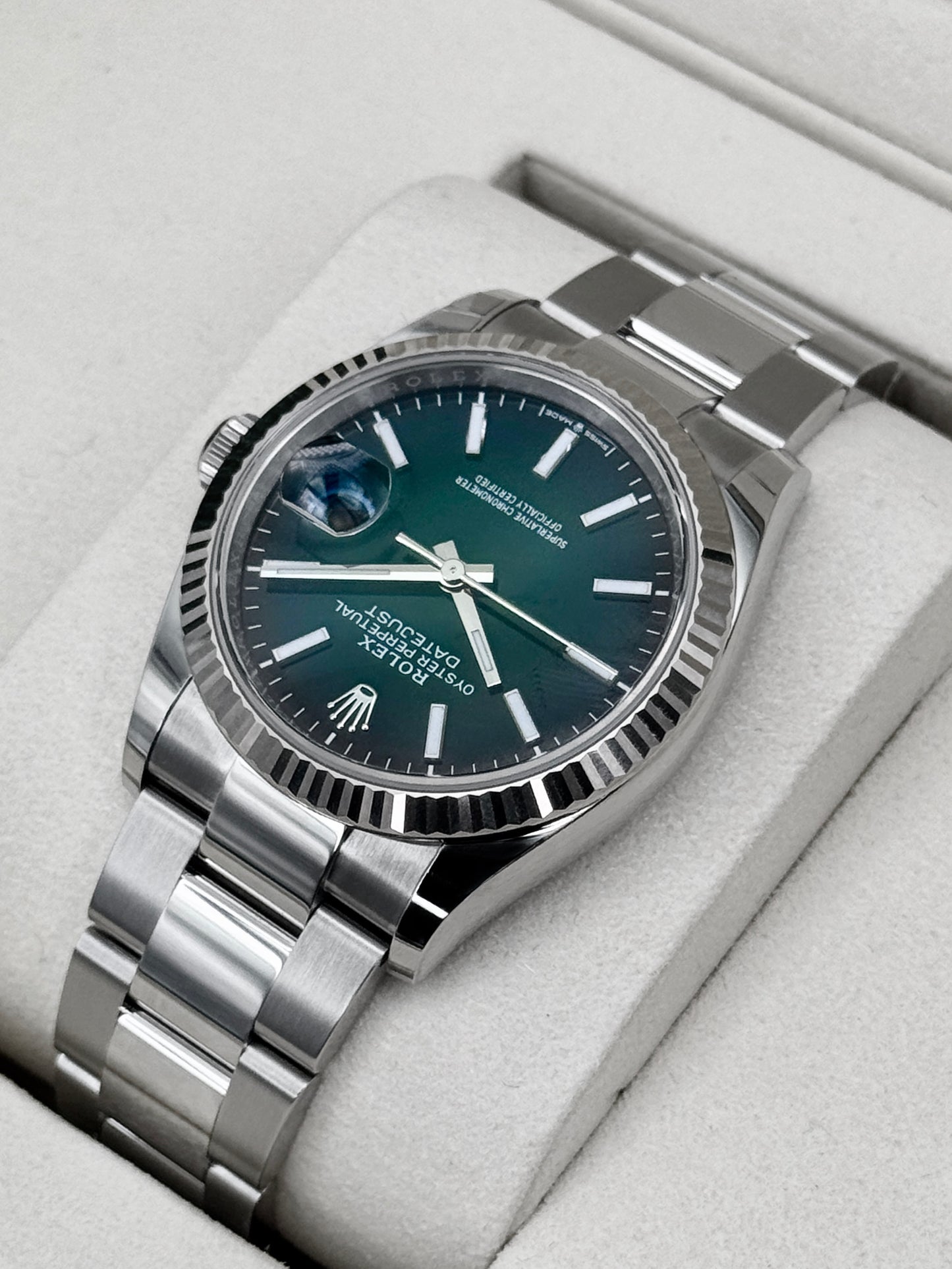 NEW 2026 Rolex Datejust 36mm 126234 Stainless Steel Oyster Green Ombre Dial