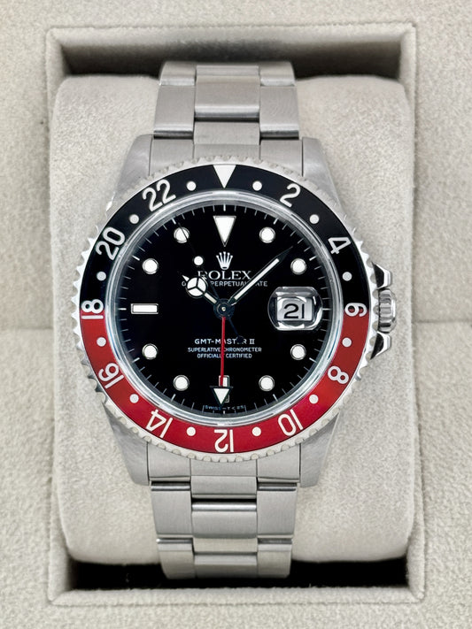 1991 Rolex GMT Master II "Coke" 40mm 16710 Stainless Steel Oyster Black Dial