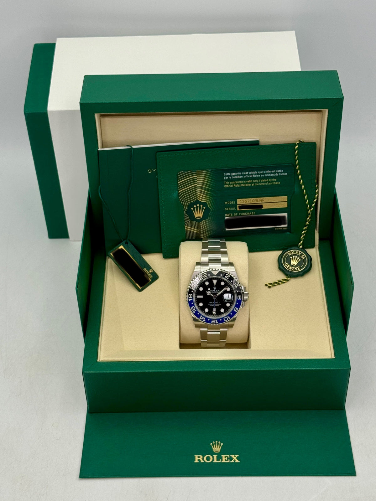 NEW 2026 Rolex GMT-Master II Batman 40mm 126710BLNR Oyster (NEW STYLE CARD)