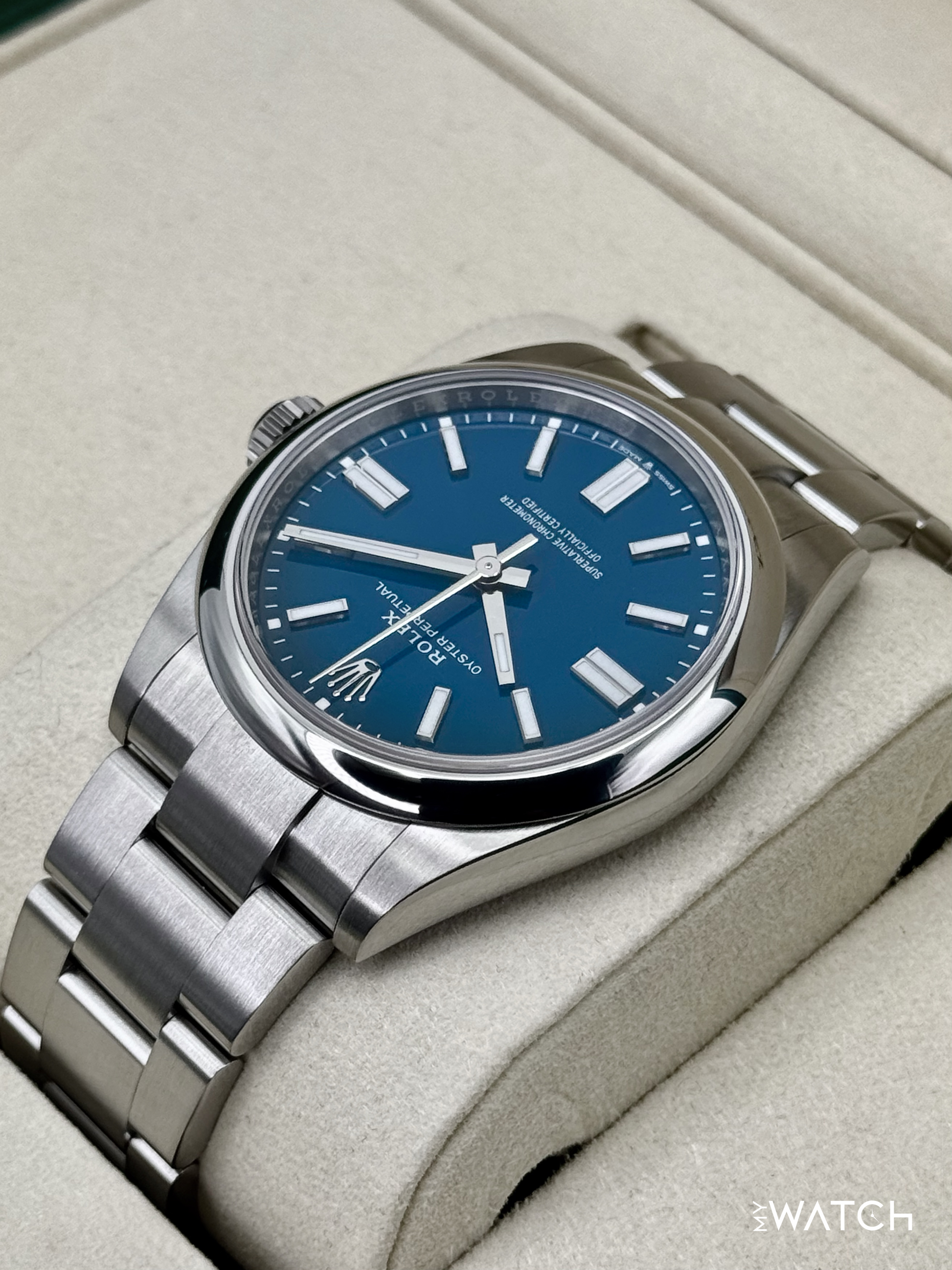 NEW 2025 Rolex Oyster Perpetual 41mm 134300 Med Blue Dial - MyWatchLLC