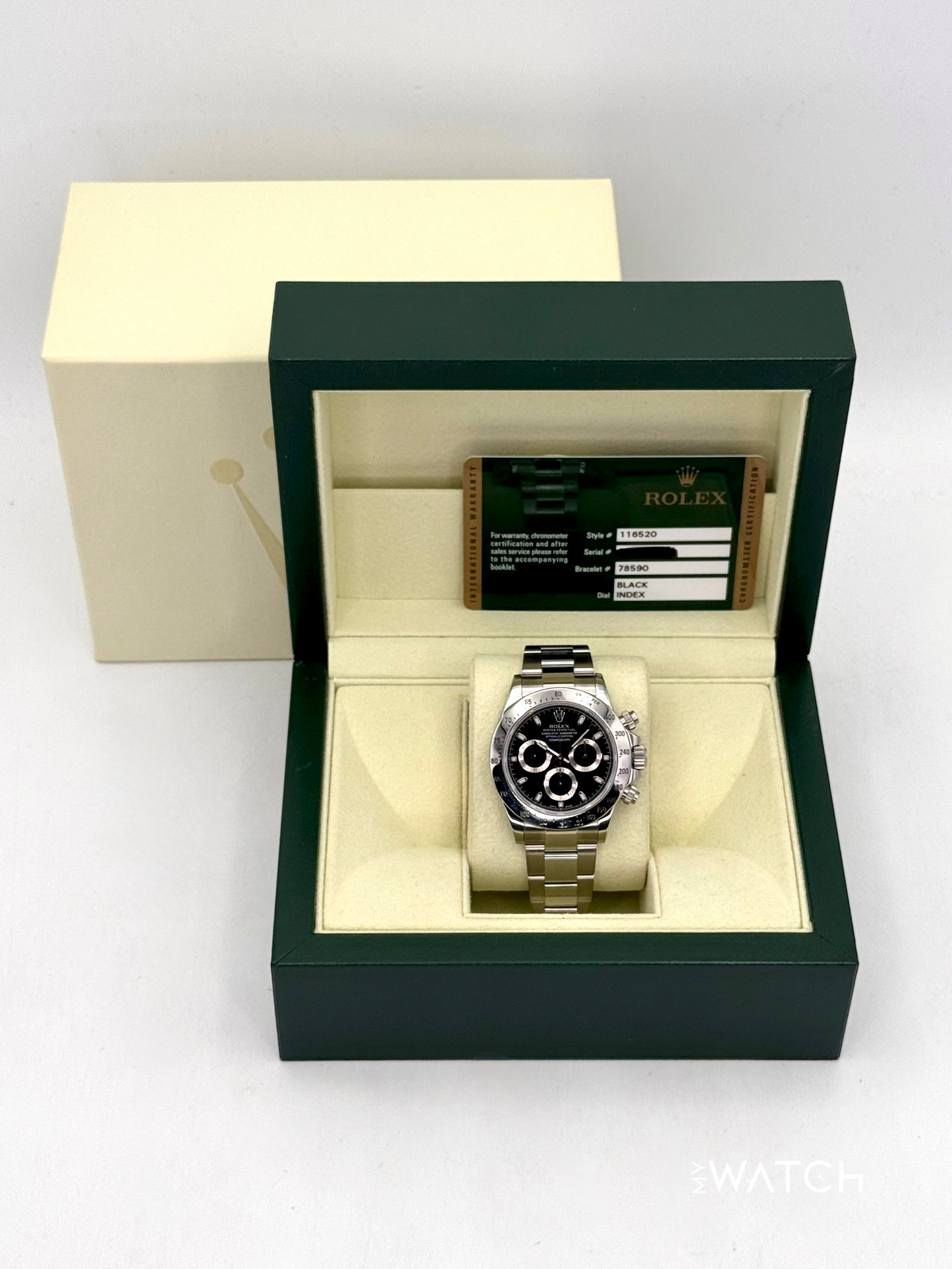 2013 Rolex Daytona 40mm 116520 Stainless Steel Black APH Dial