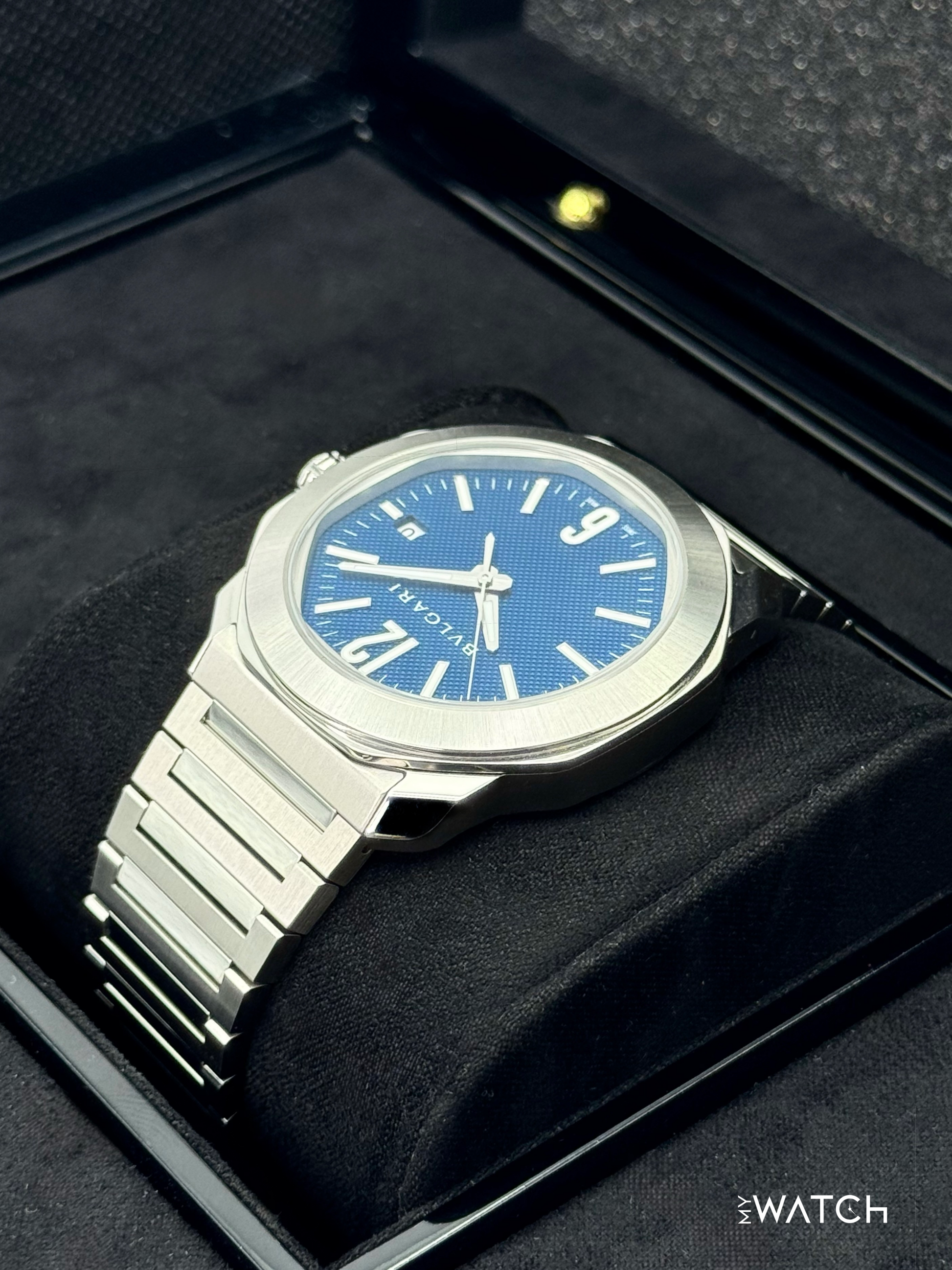 2025 Bvlgari Octo Roma 41mm 103739 Stainless Steel Blue Dial - MyWatchLLC