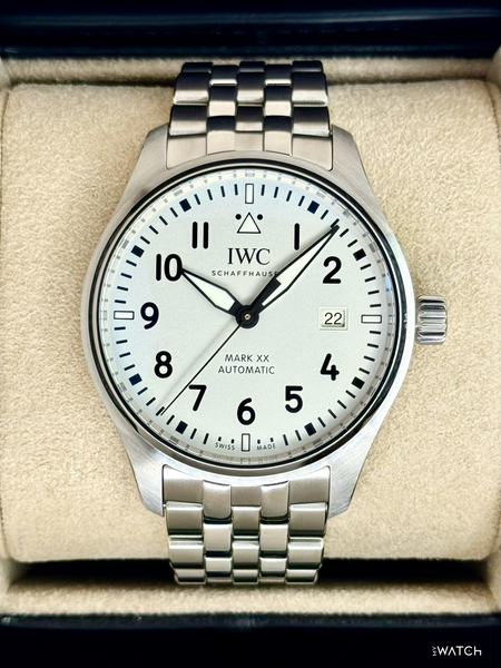 2025 IWC Pilot's Watch Mark XX 40mm IW328208 Stainless Steel White Dia