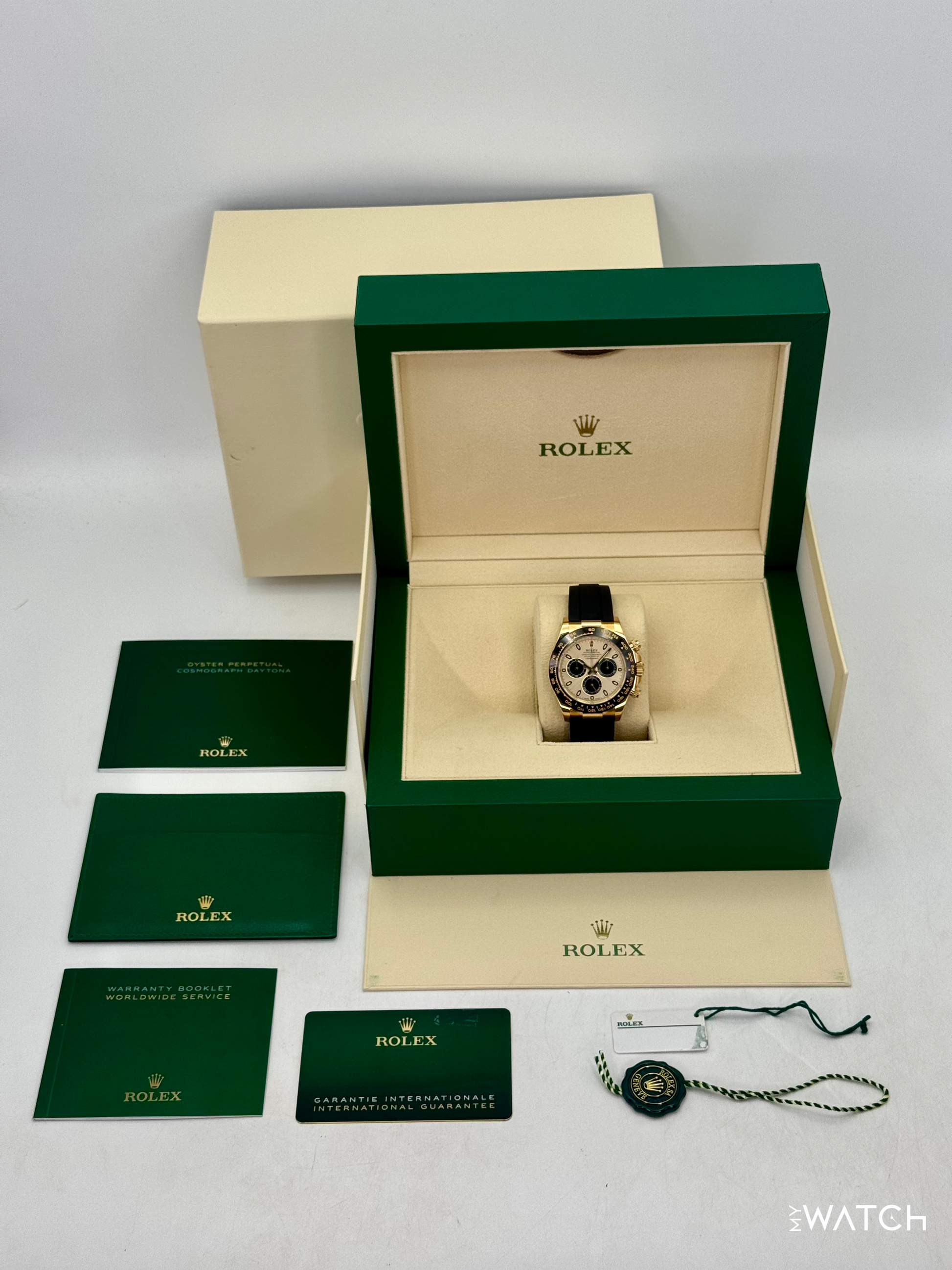 2023 Rolex Daytona 40mm 116518LN 18K Yellow Gold Oysterflex Champagne Dial - MyWatchLLC