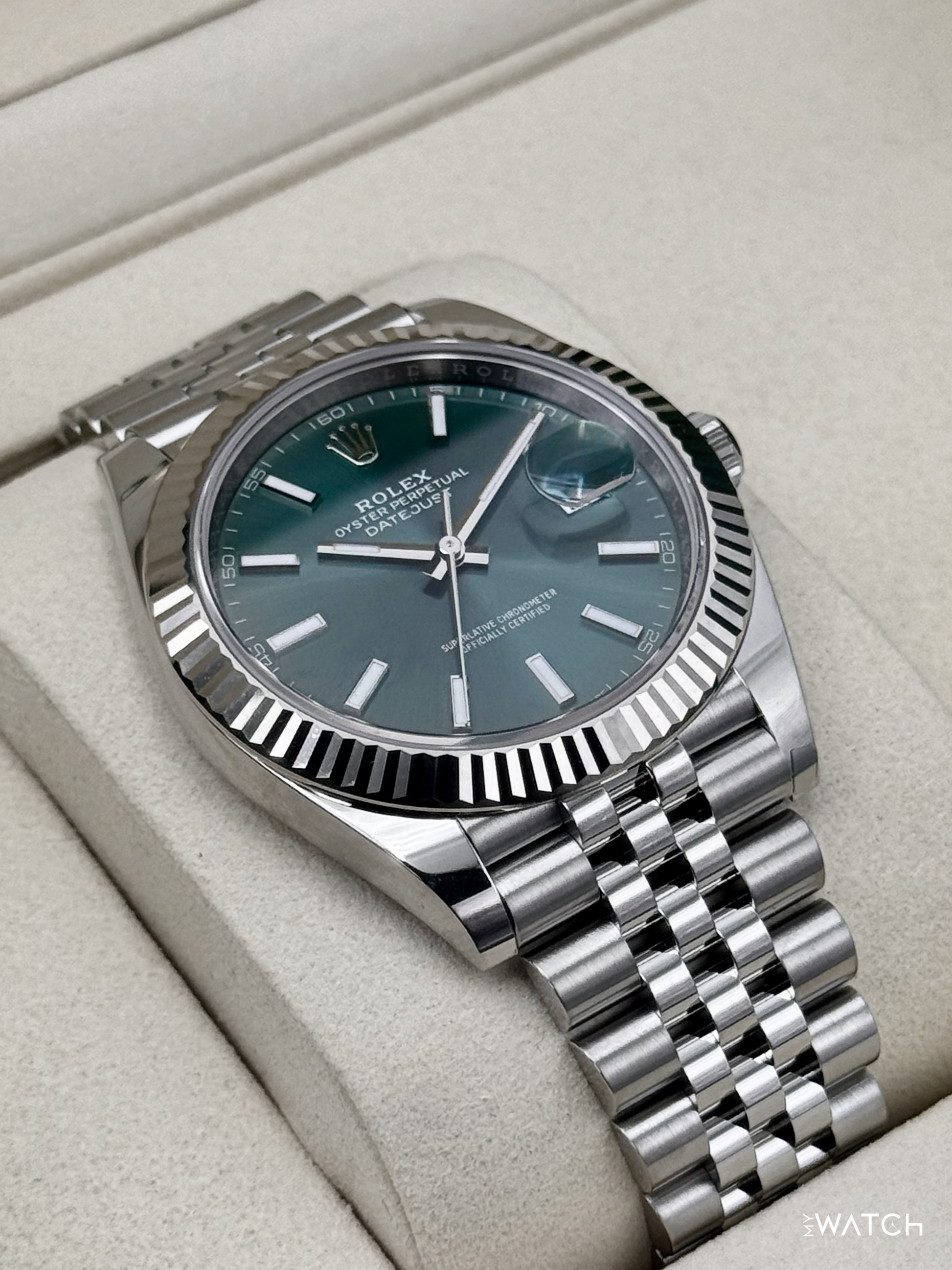 NEW 2026 Rolex Datejust 41mm 126334 Jubilee Green Dial - MyWatchLLC