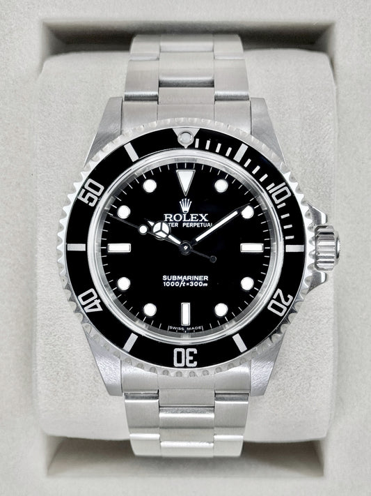 2006 Rolex Submariner 40mm 14060M Stainless Steel Two-Liner Black Dial (Collectors Set)
