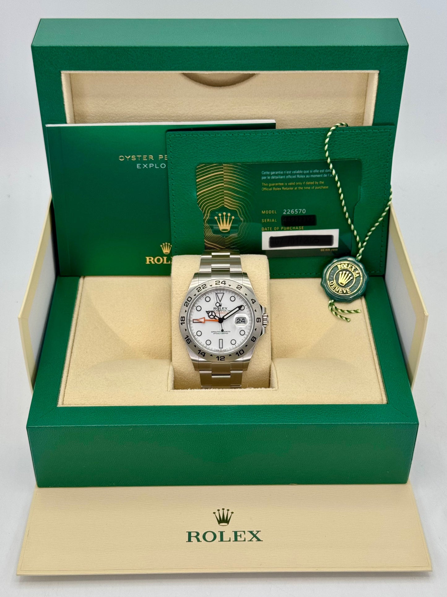 NEW 2025 Rolex Explorer II 42mm 226570 Polar White Dial - MyWatchLLC