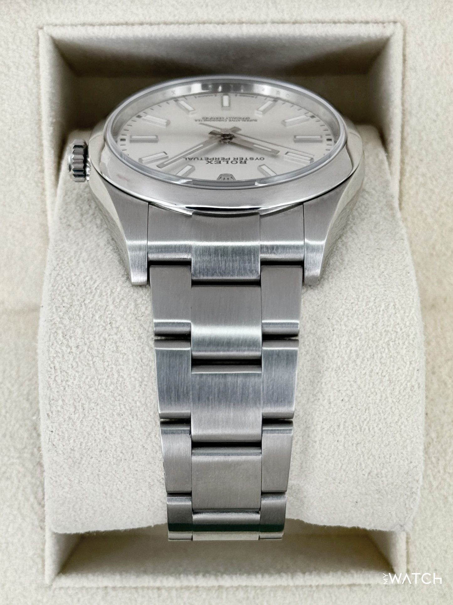 2019 Rolex Oyster Perpetual 39mm 114300 Stainless Steel White Dial - MyWatchLLC