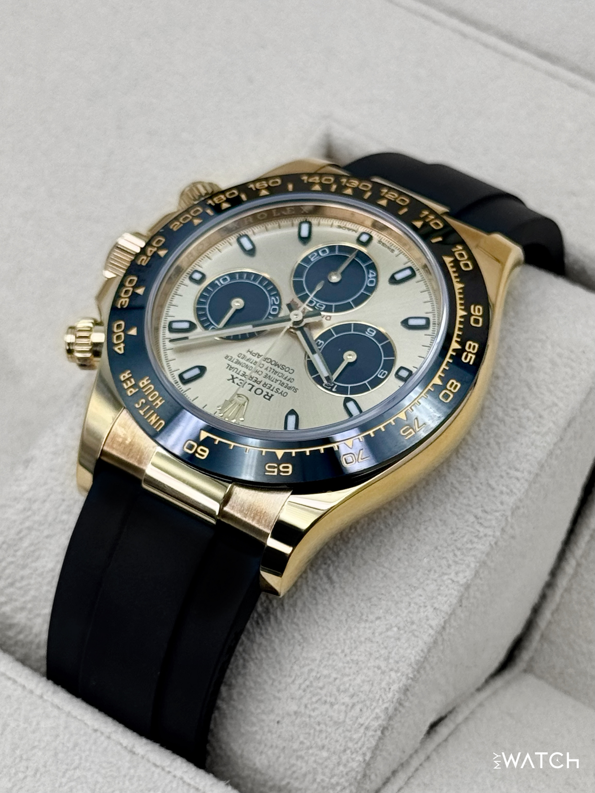 2023 Rolex Daytona 40mm 116518LN 18K Yellow Gold Oysterflex Champagne Dial - MyWatchLLC