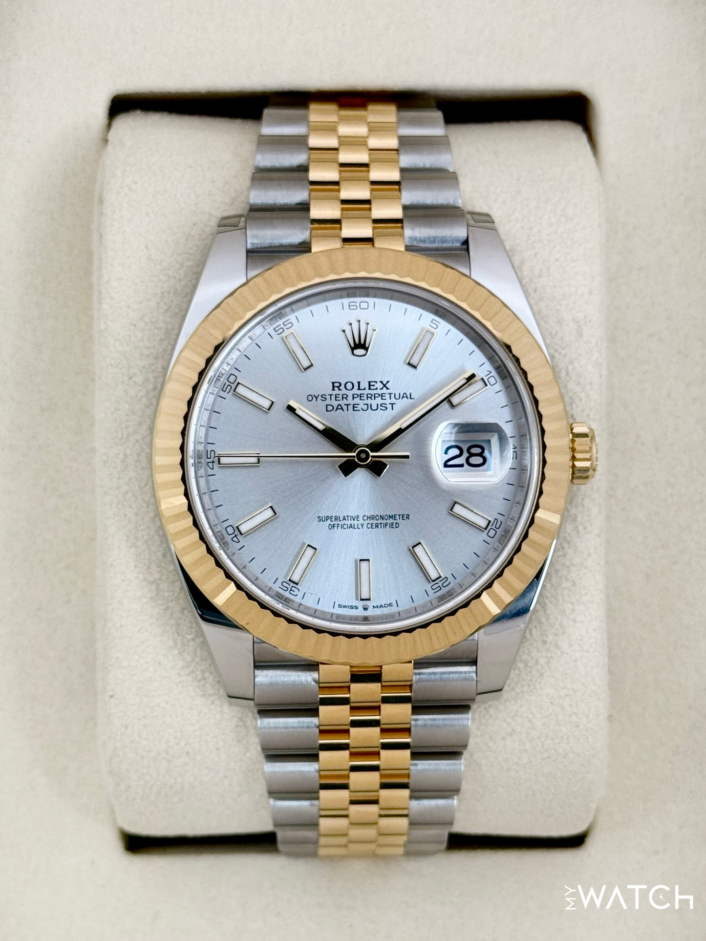 NEW 2025 Rolex Datejust 41mm 126333 Two-Tone Jubilee Silver Dial - STICKERED