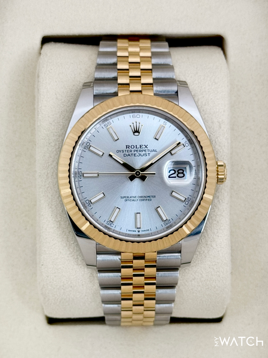 NEW 2025 Rolex Datejust 41mm 126333 Two-Tone Jubilee Silver Dial - STICKERED