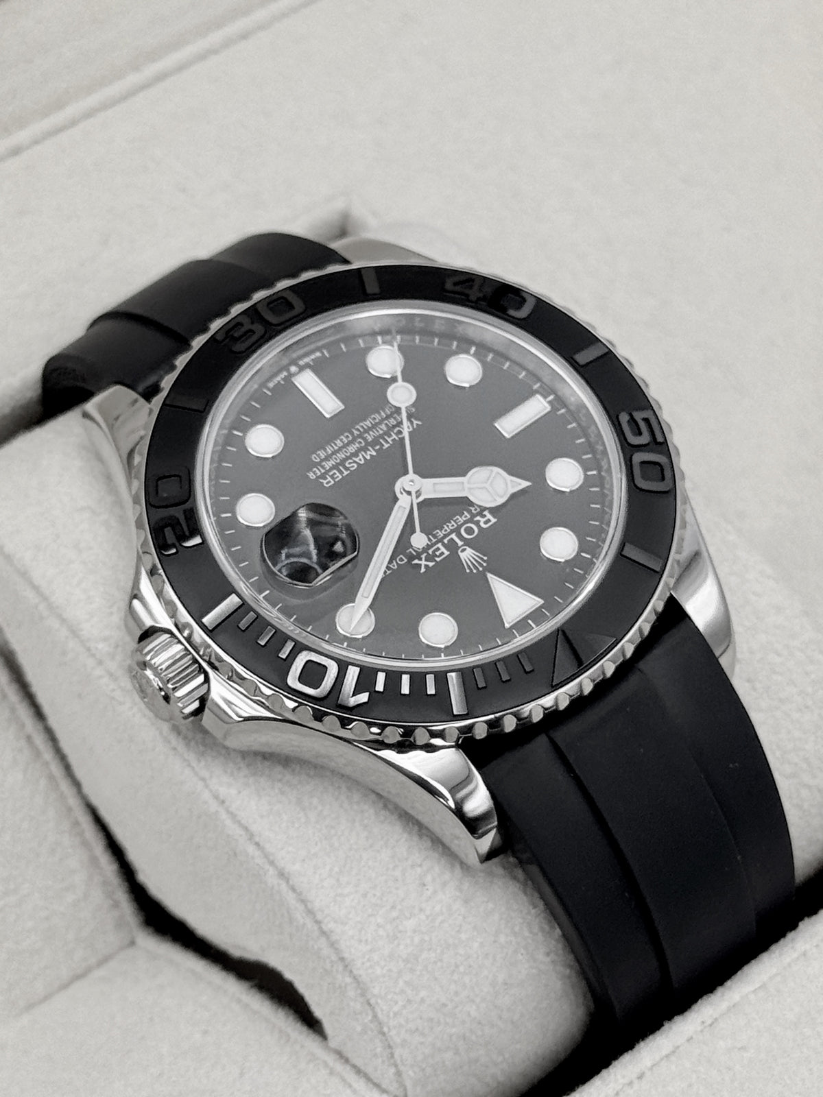 2020 Rolex Yacht-Master 42mm 226659 White Gold Oysterflex Black Dial