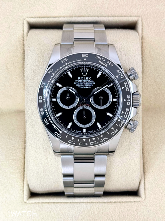 NEW 2024 Rolex Daytona 40mm 126500LN Stainless Steel Black Dial