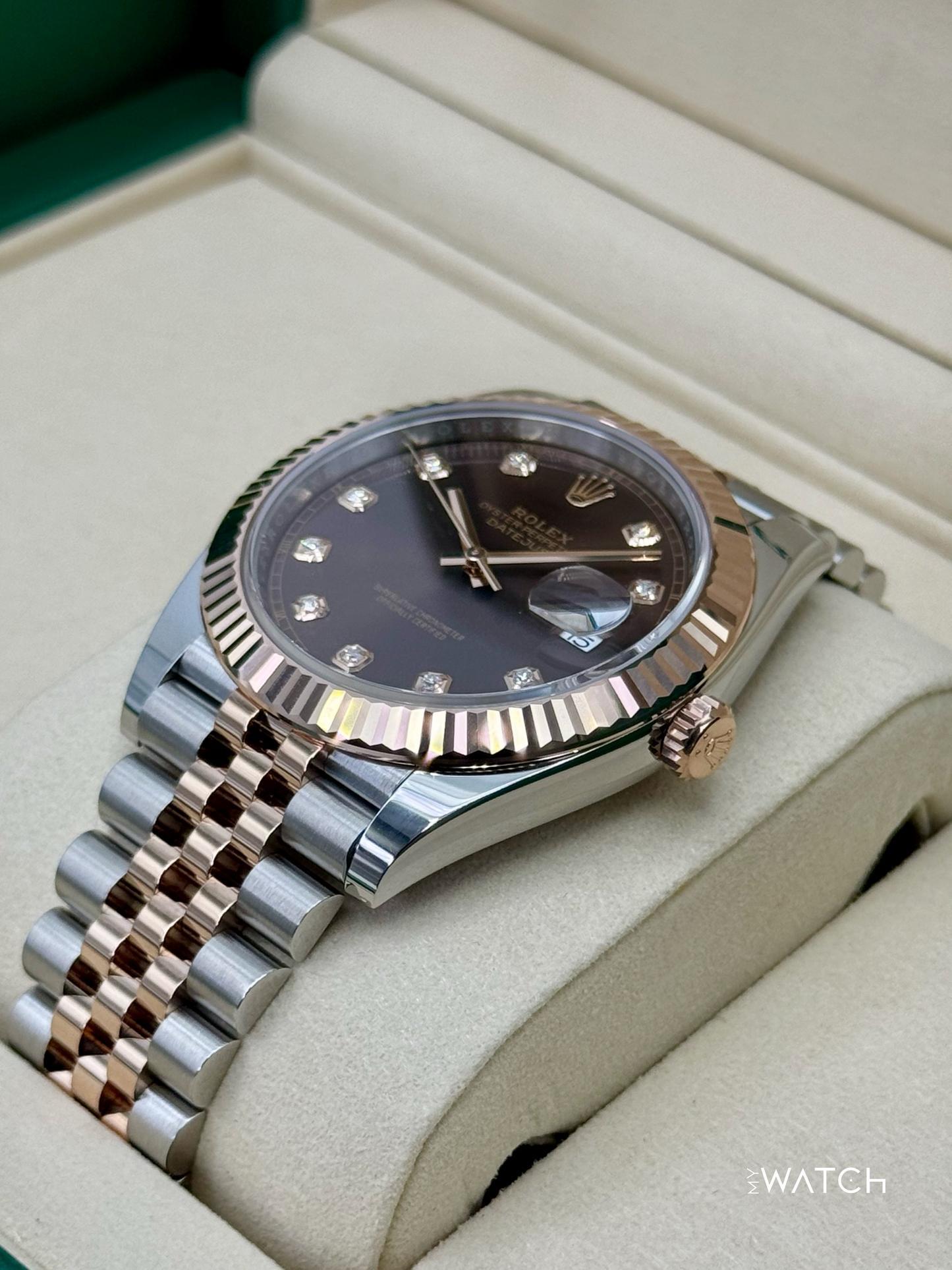NEW 2025 Rolex Datejust 41mm 126331 Two-Tone Chocolate Diamond Dial
